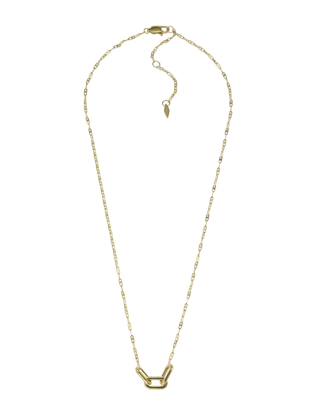 Fossil Heritage Stainless Steel D-link Pendant With Chain