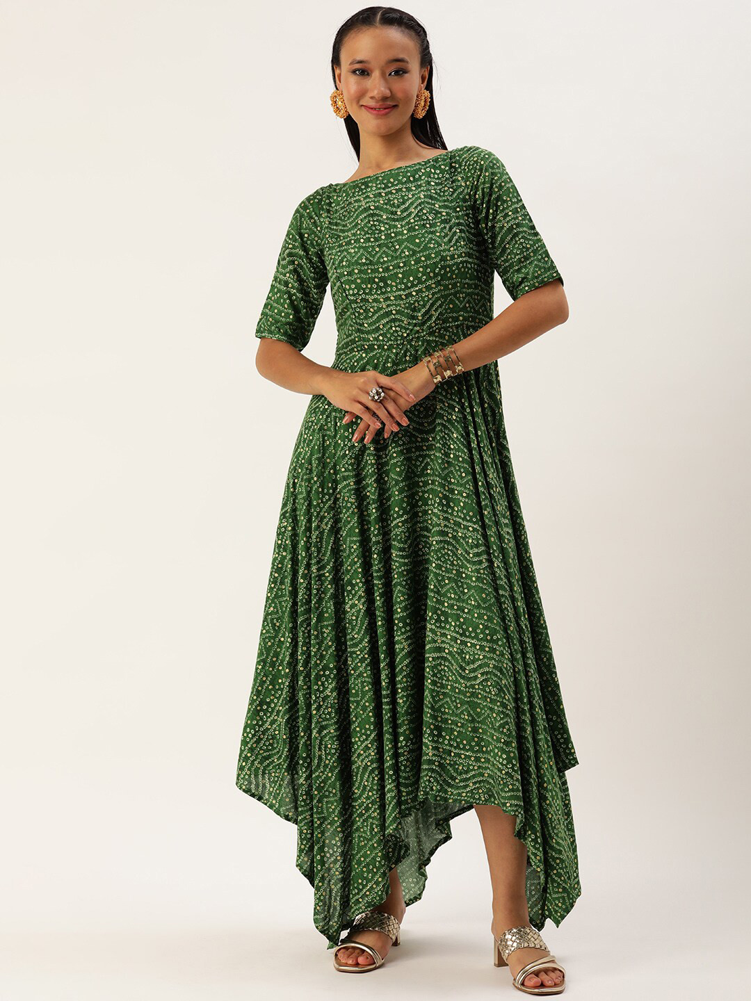 Ethnovog Floral Print Maxi Dress