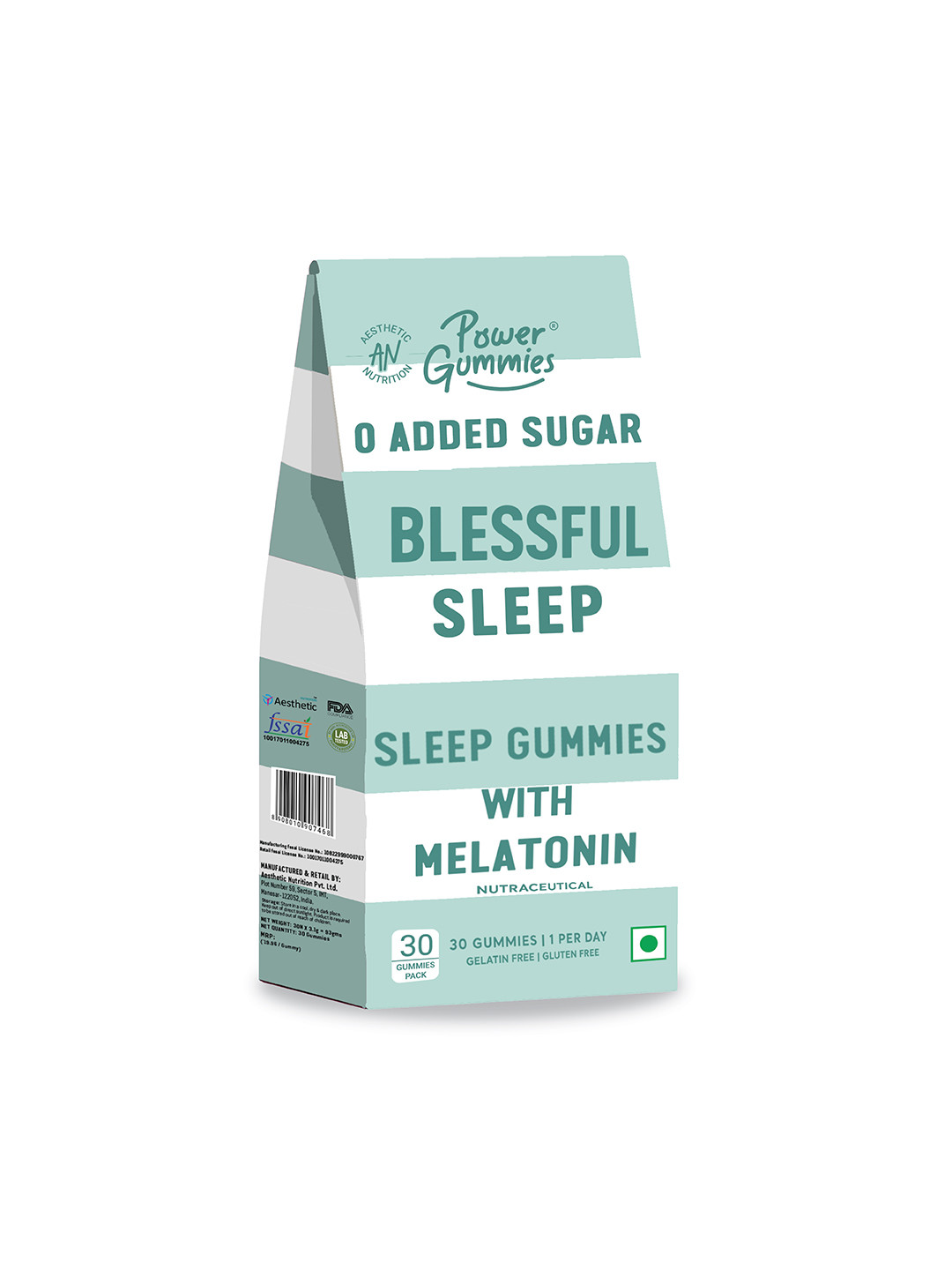 Power Gummies Blessful Sleep Gummies with Melatonin & 0 Added Sugar - 30 Gummies