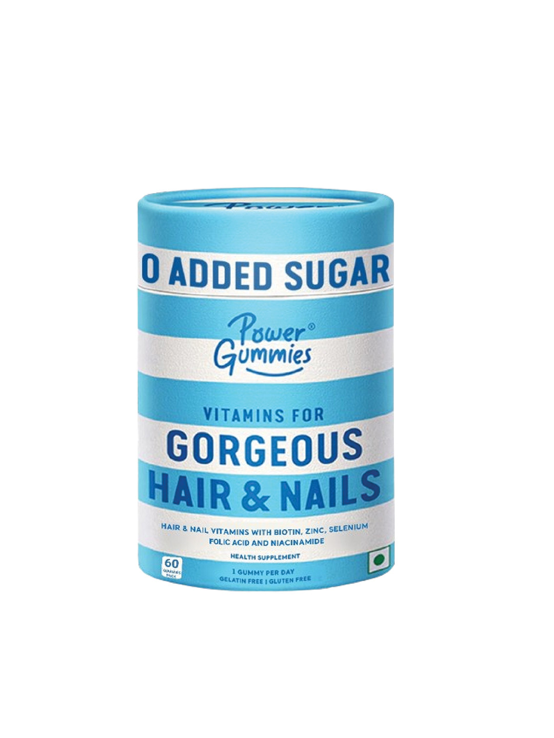 Power Gummies Vitamins For Gorgeous Hair & Nails Gummies with 0 Added Sugar - 60 Gummies
