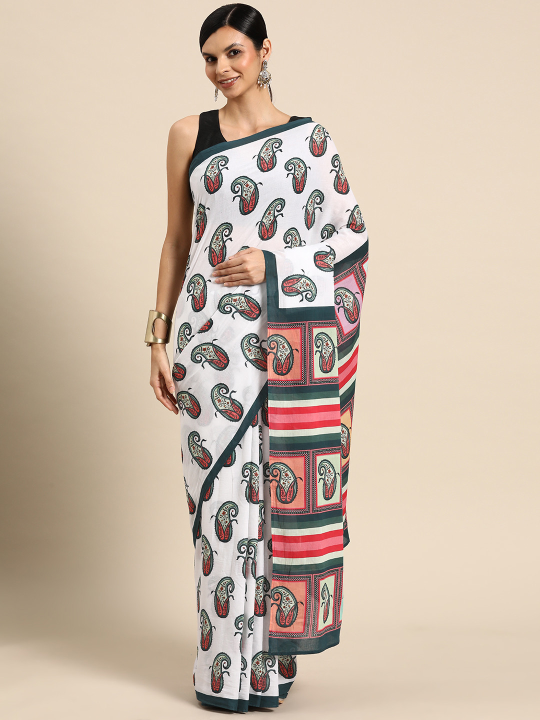 BUTA BUTI Paisley Pure Cotton Saree