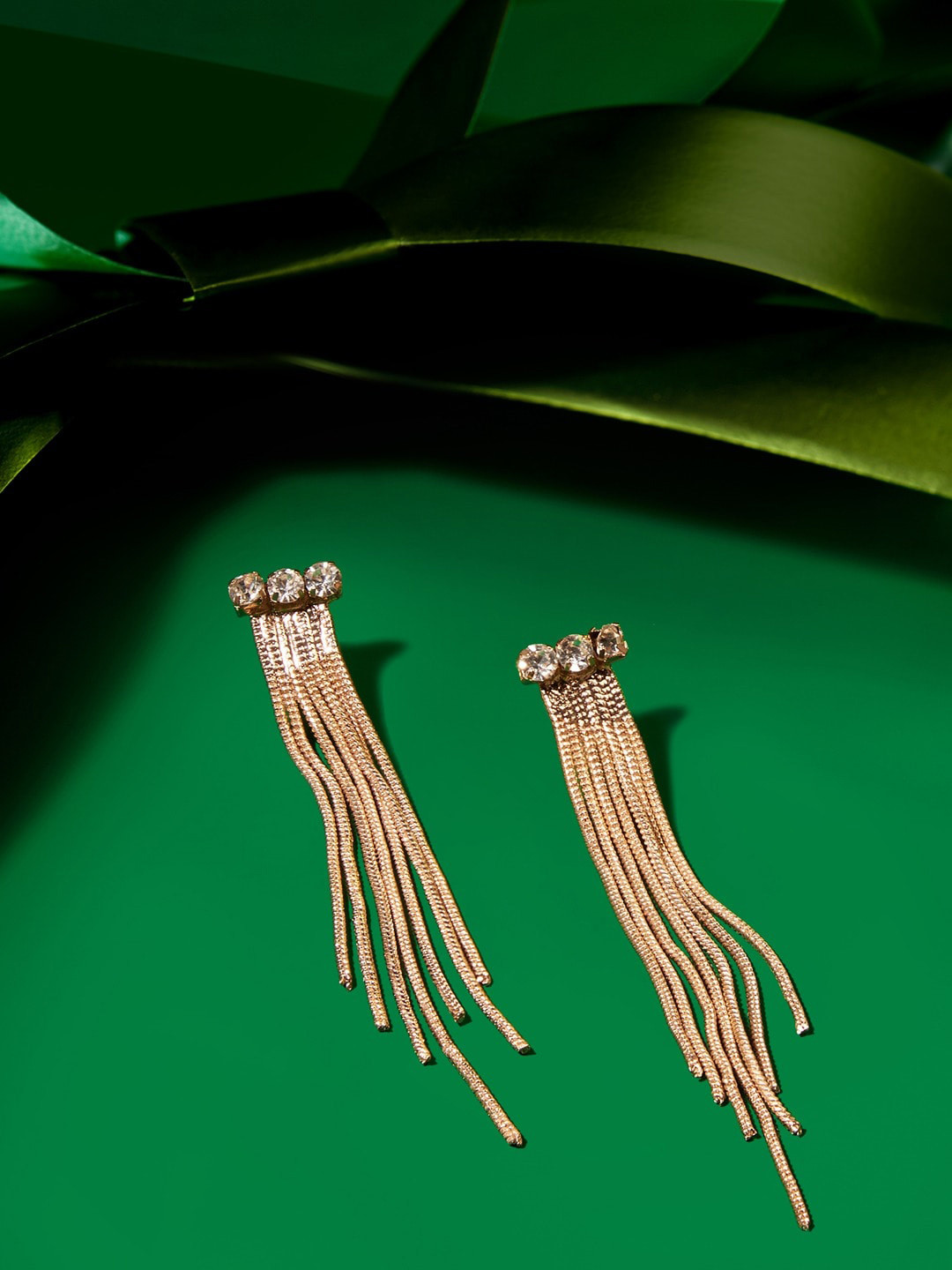 Zaveri Pearls Contemporary Drop Earrings