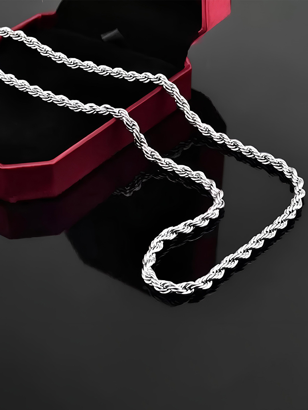 KARISHMA KREATIONS Unisex Stainless Steel Silver-Plated Chain