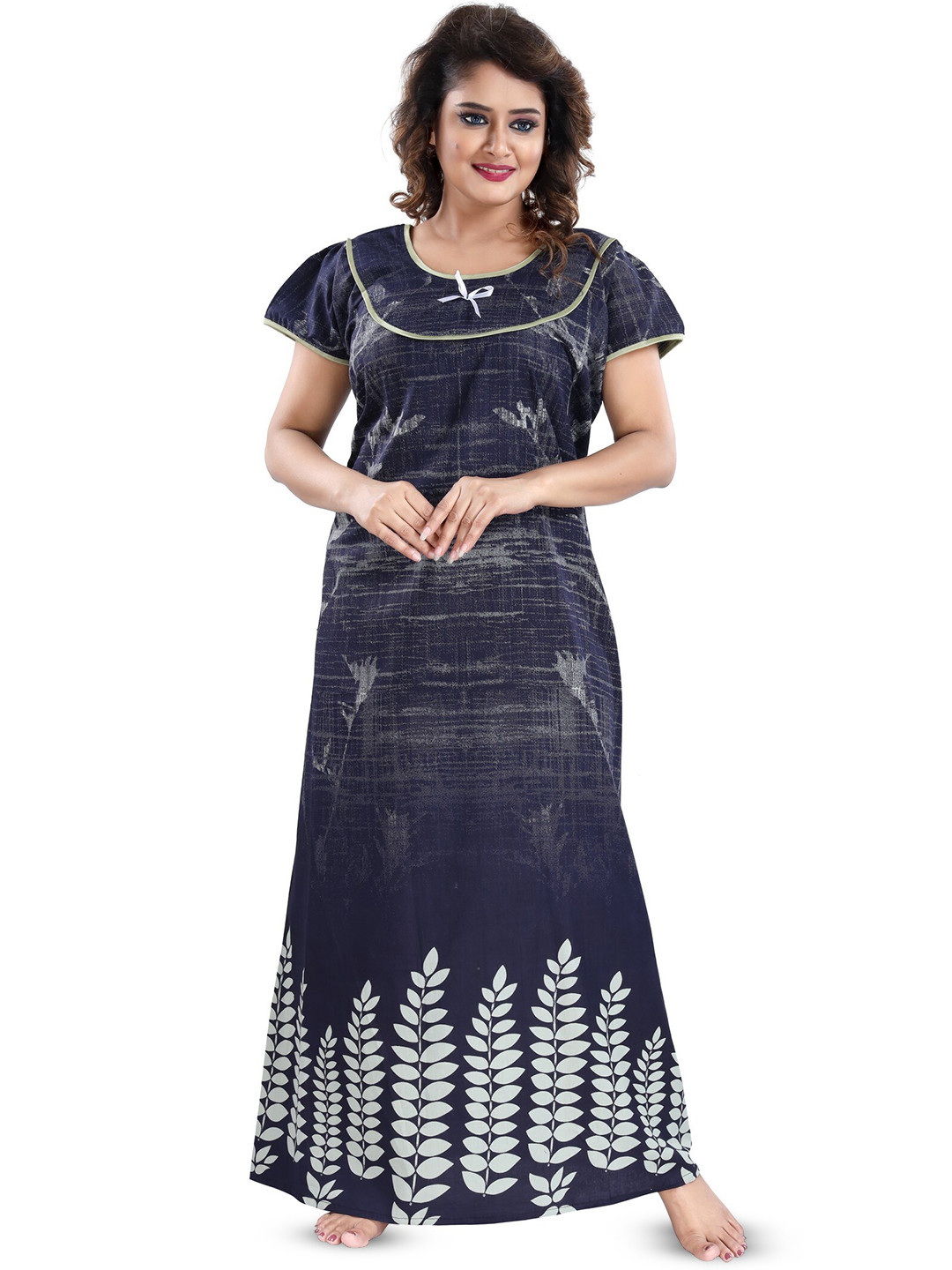 Inner Beats Abstract Printed Maxi Nightdress