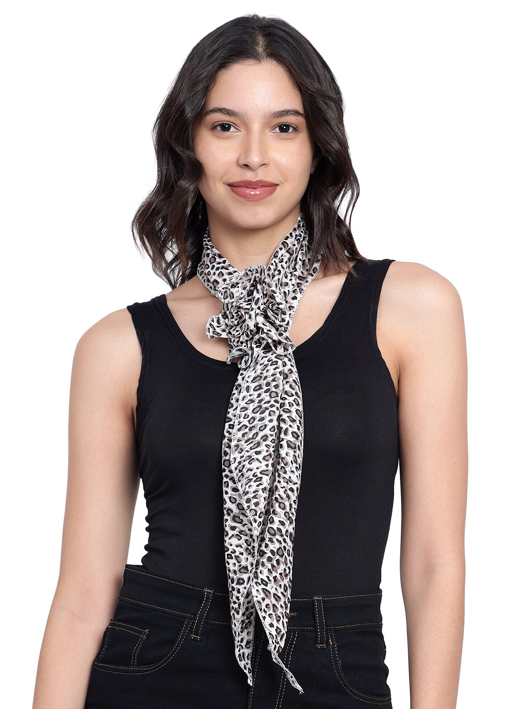 Mali Fionna Animal Printed Cotton Scarf