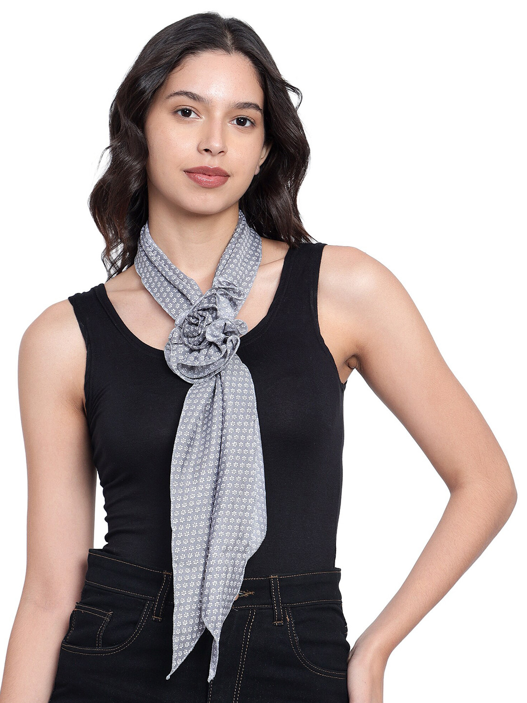 Mali Fionna Floral Printed Cotton Scarf