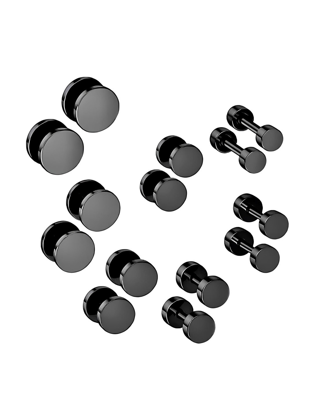 KARISHMA KREATIONS Set Of 7 Contemporary Stud Earrings