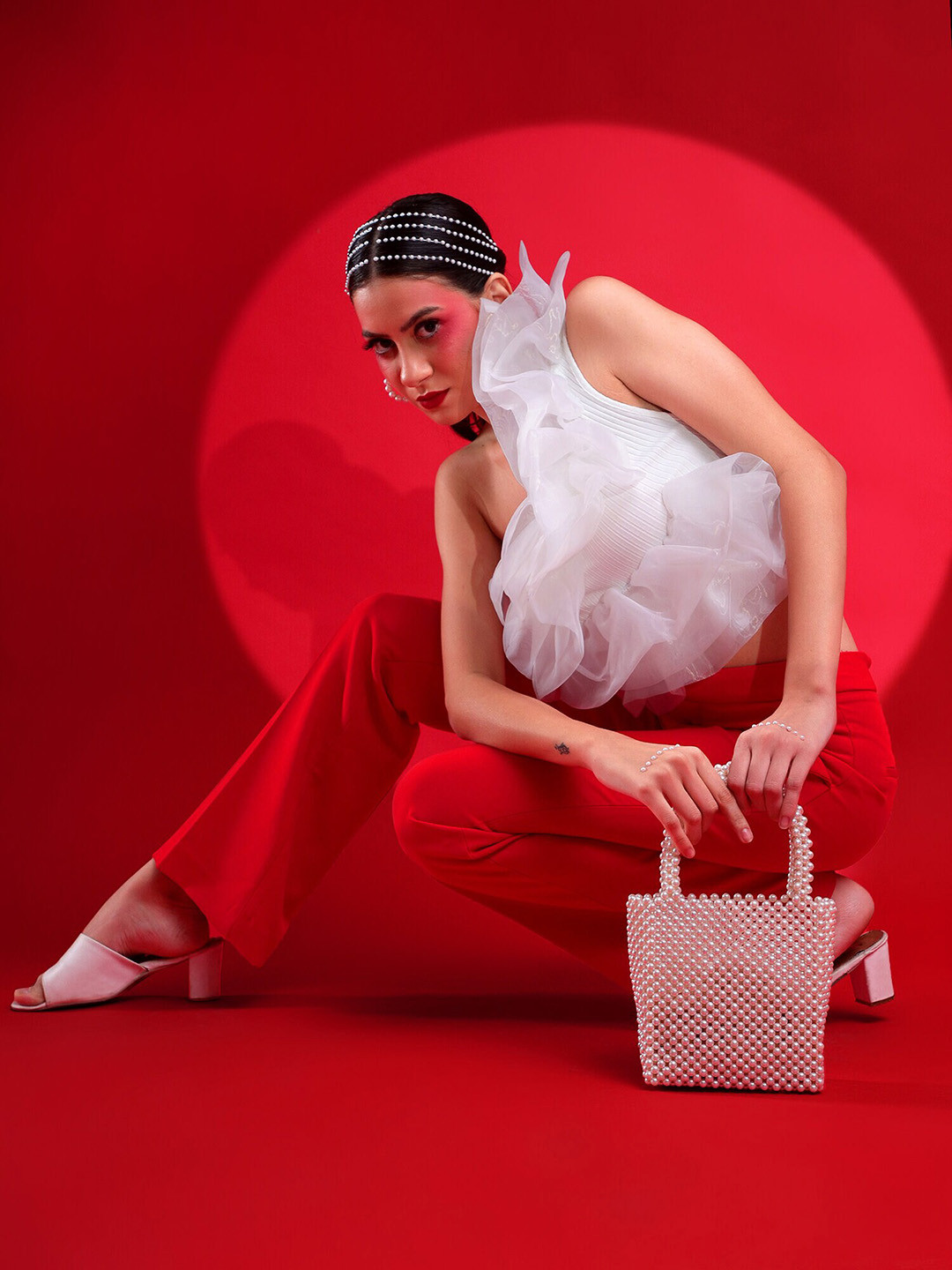 MODARTA Beaded Handheld Bag