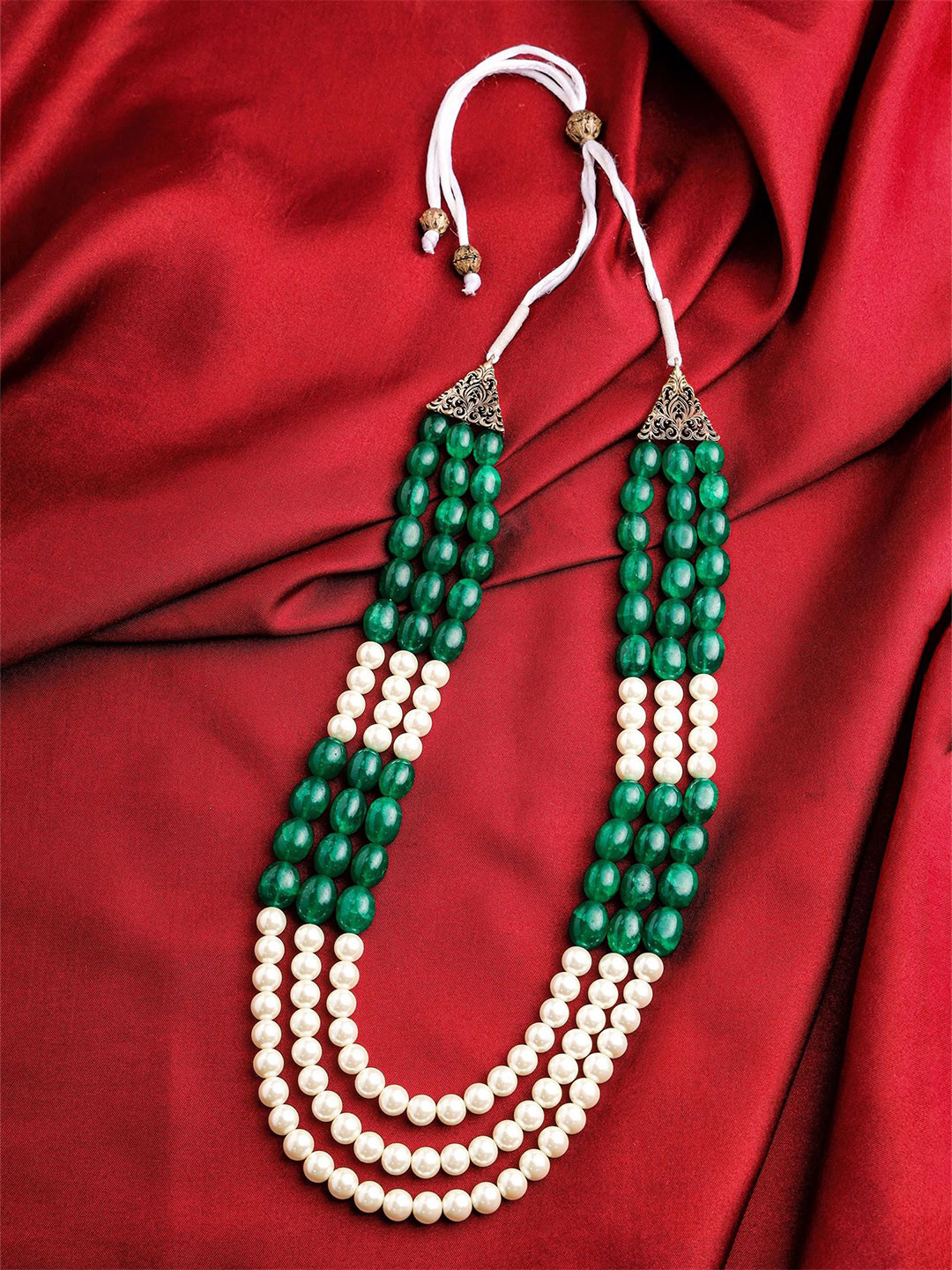 COSA NOSTRAA Men Layered Artificial Beads Necklace