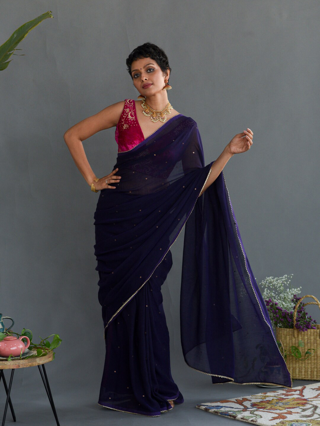 Suta Embellished Lace Pure Cotton Saree