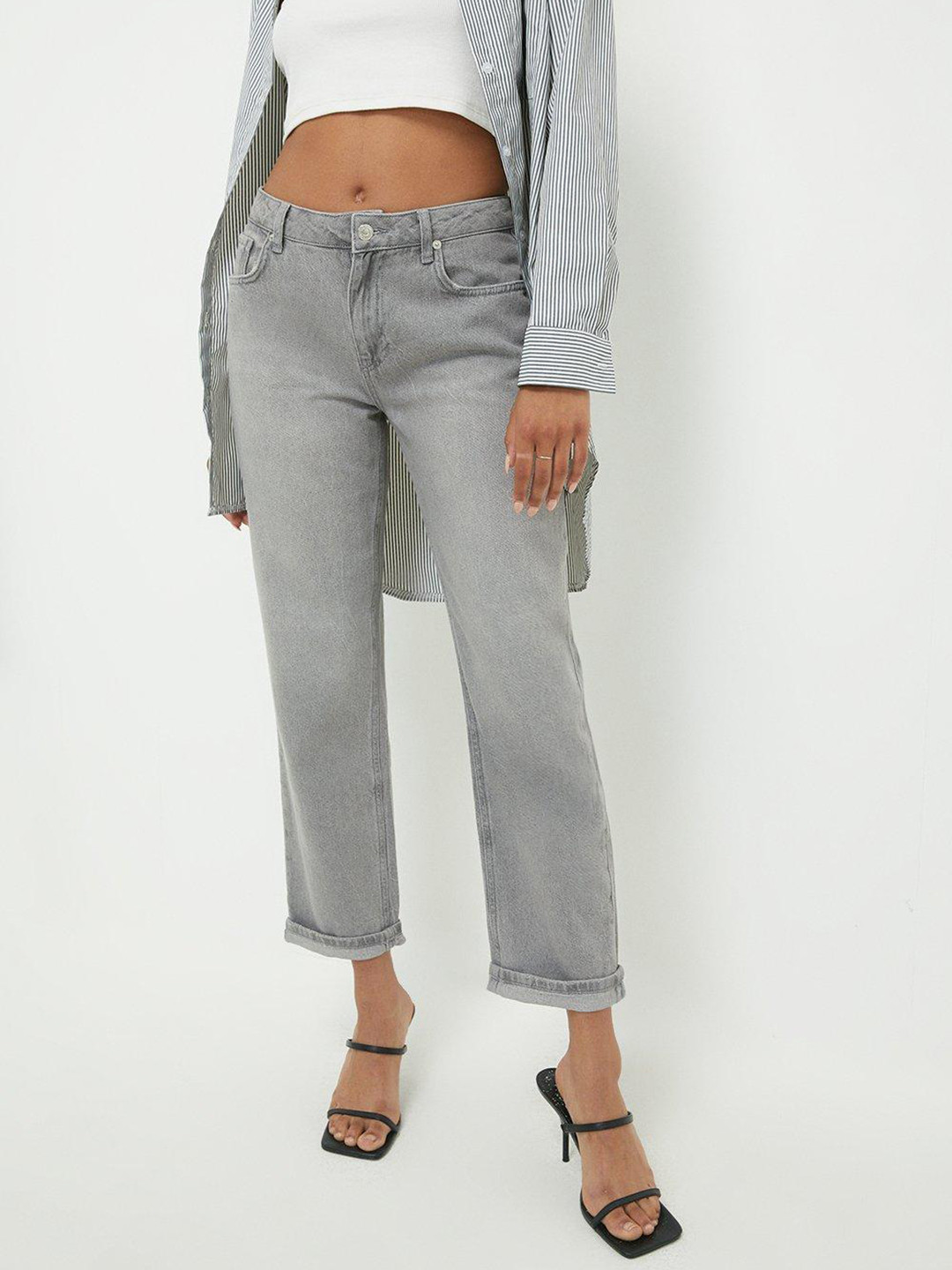 DOROTHY PERKINS Women Boyfriend Fit Pure Cotton Light Fade Jeans