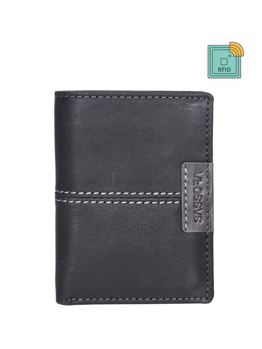 Sassora Unisex Leather RFID Protected Two Fold Wallet
