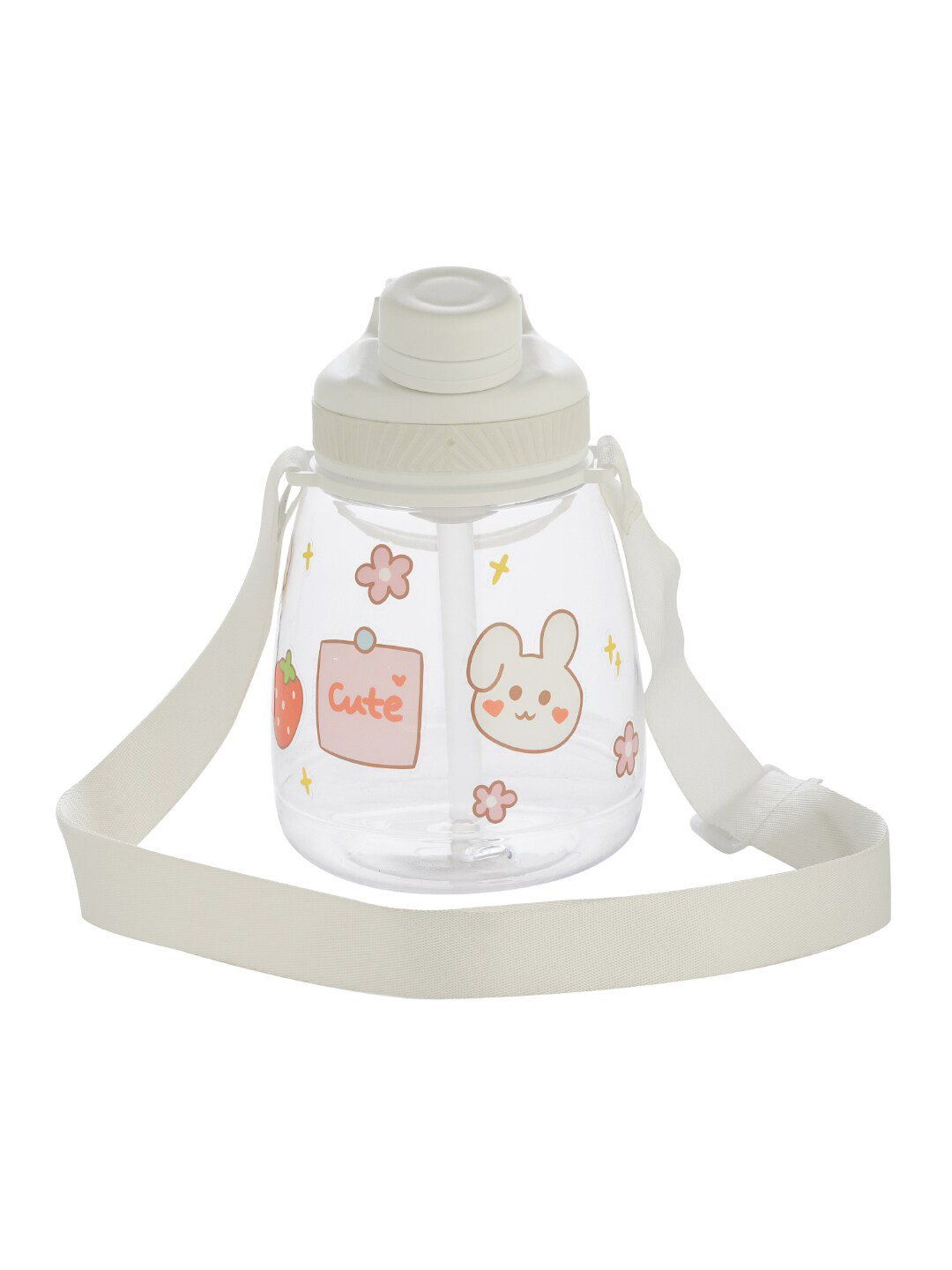 GUCHIGU White Conversational Plastic Carrying Loop Sipper - 800ml