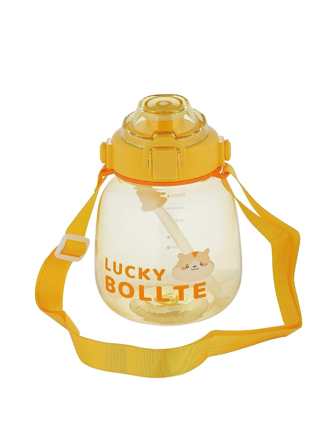 GUCHIGU Yellow Conversational Plastic Lockable Lid Sipper - 1.3L