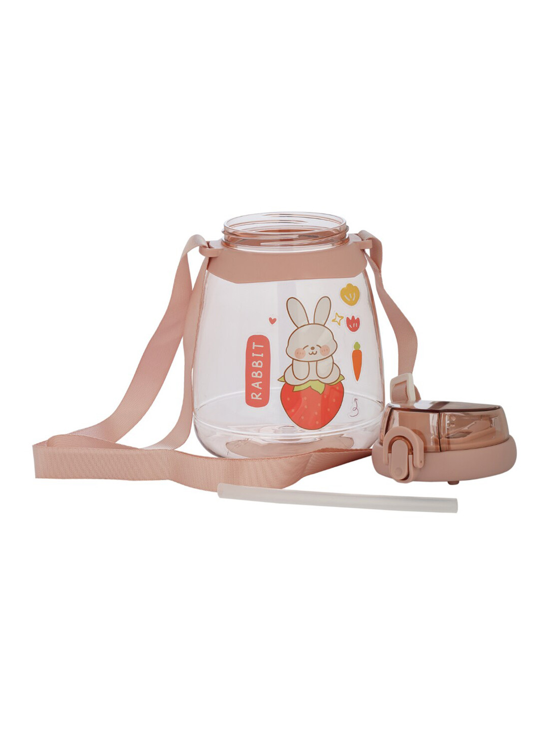 GUCHIGU Kids Pink Printed Sipper Water Bottle 1.2 L