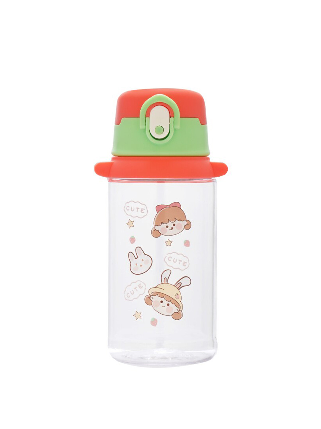 GUCHIGU Red Conversational Plastic Lockable Lid Sipper - 600ml