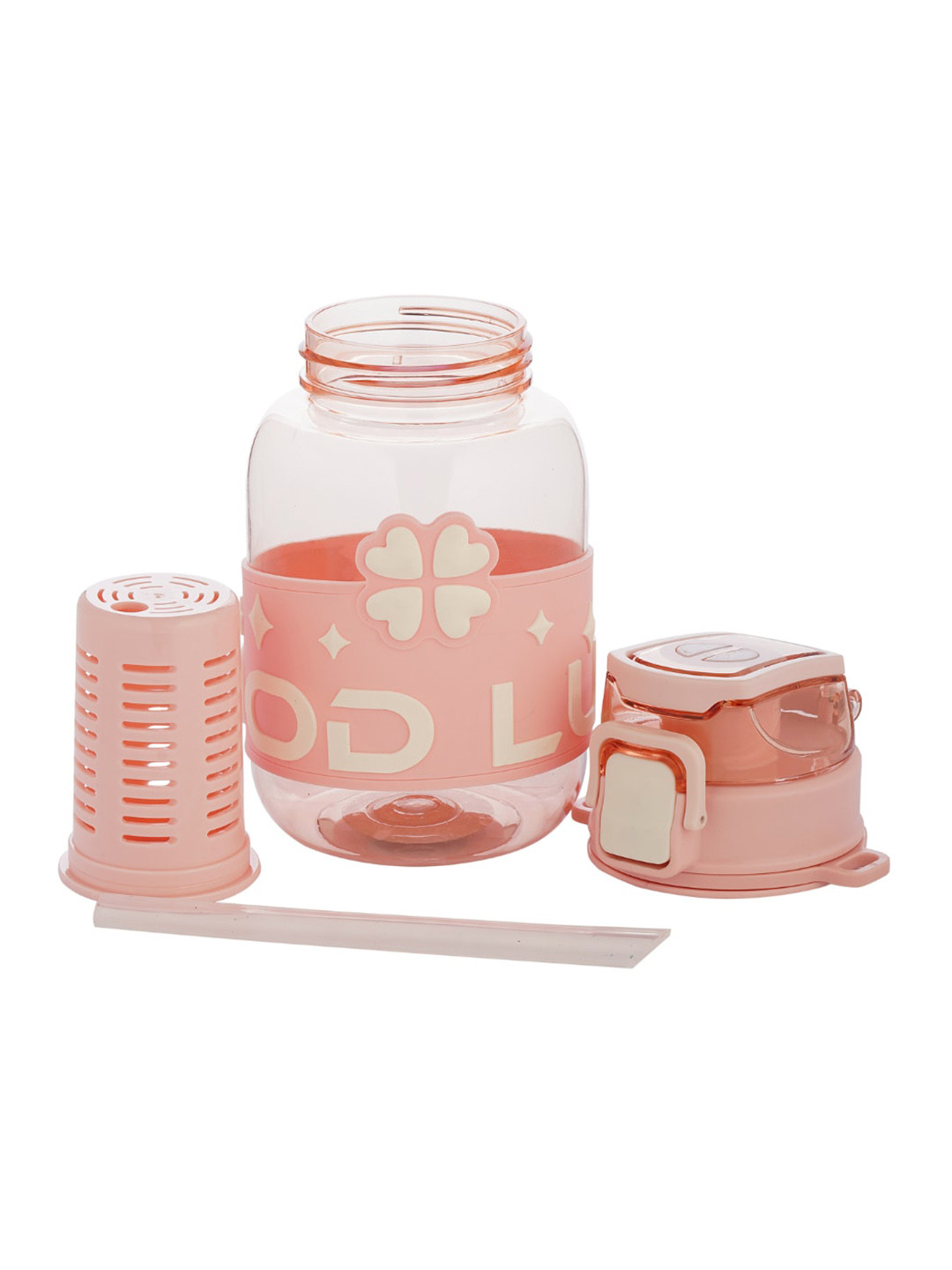 GUCHIGU Pink Conversational Plastic Lockable Lid Sipper - 600ml