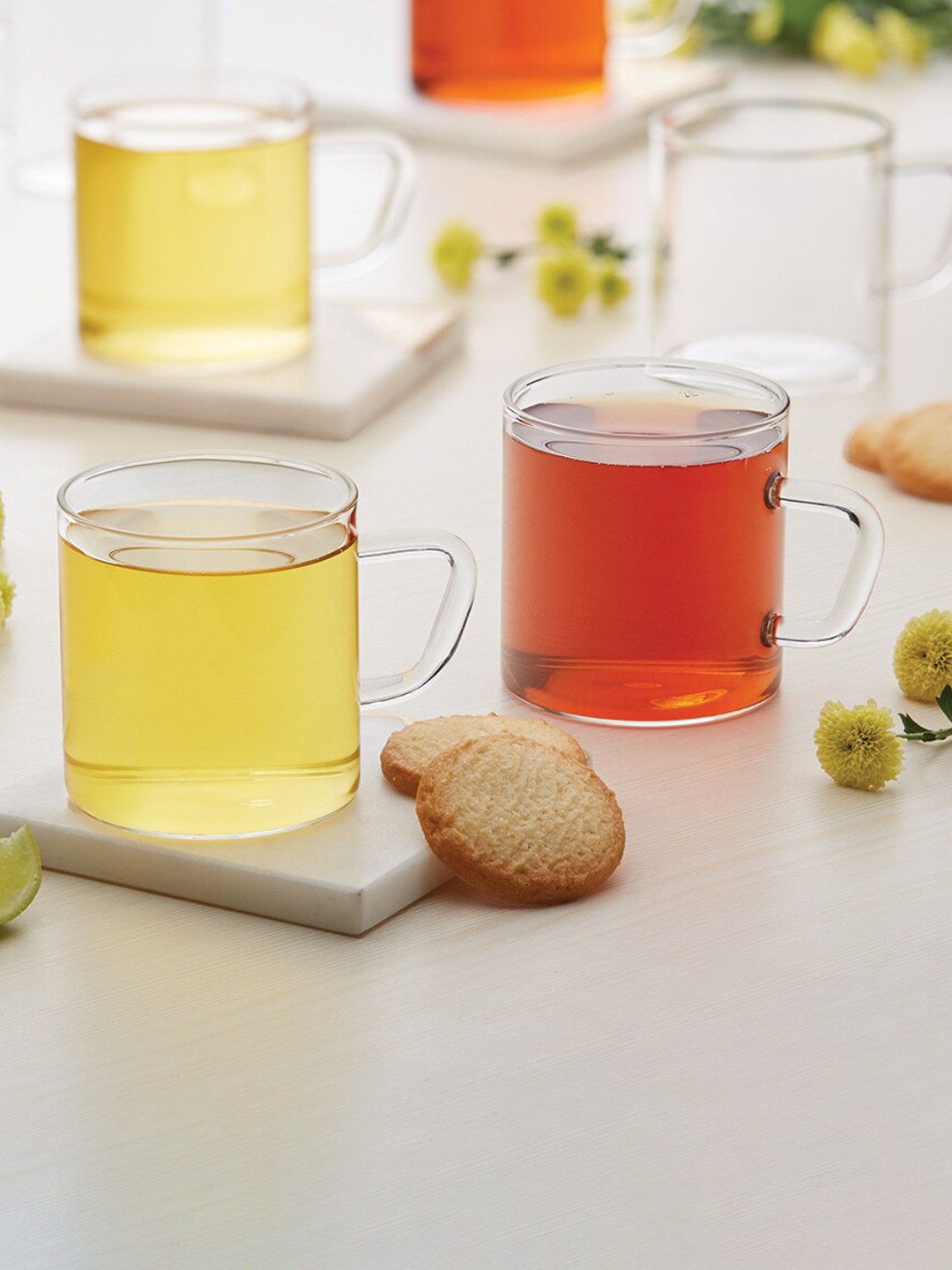 BOROSIL Vision 6-Pieces Transparent Coffee Glass Mug 190 ml Each