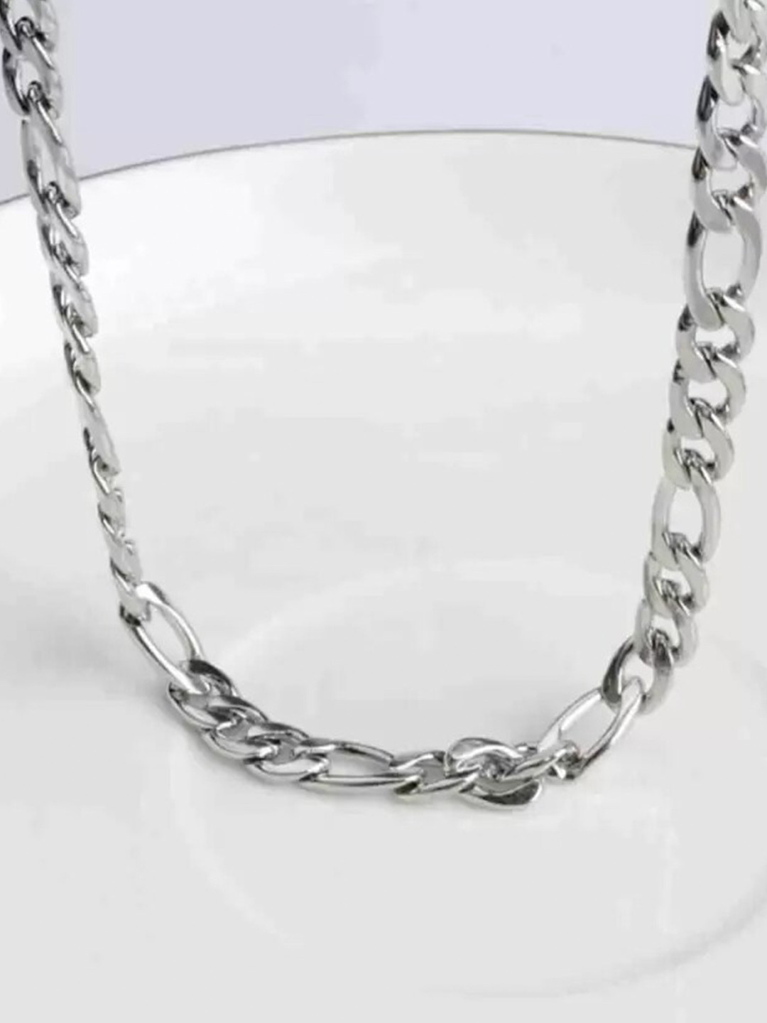 KARISHMA KREATIONS Unisex Stainless Steel Silver-Plated Chain
