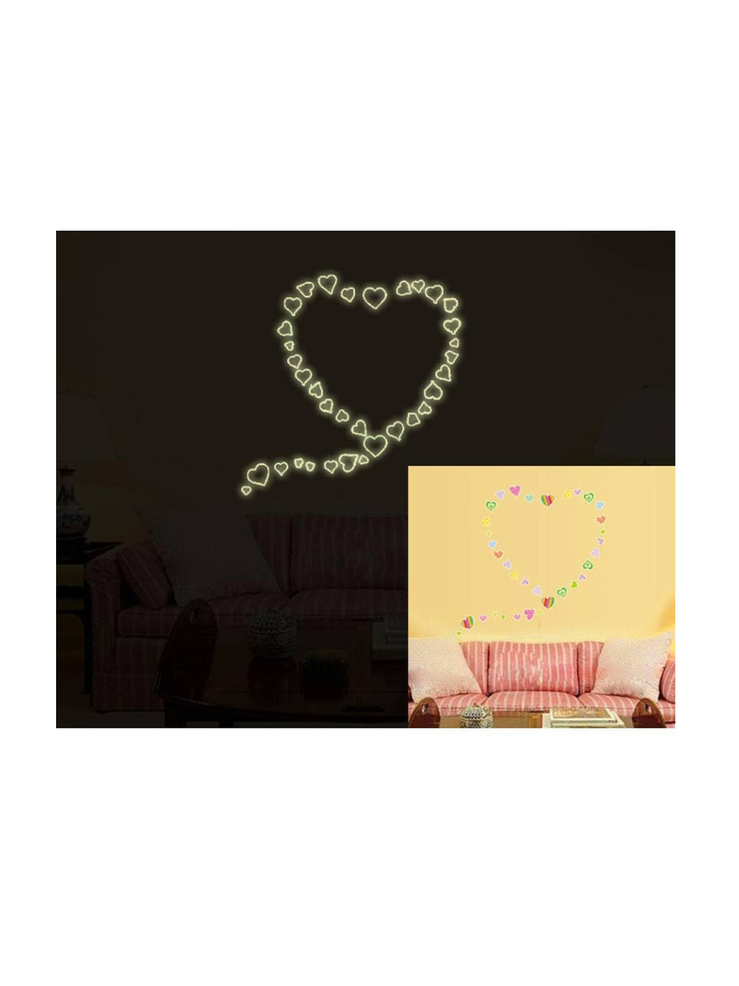 Jaamso Royals Green Cortina Love Radium Theme Printed PVC Wall Sticker