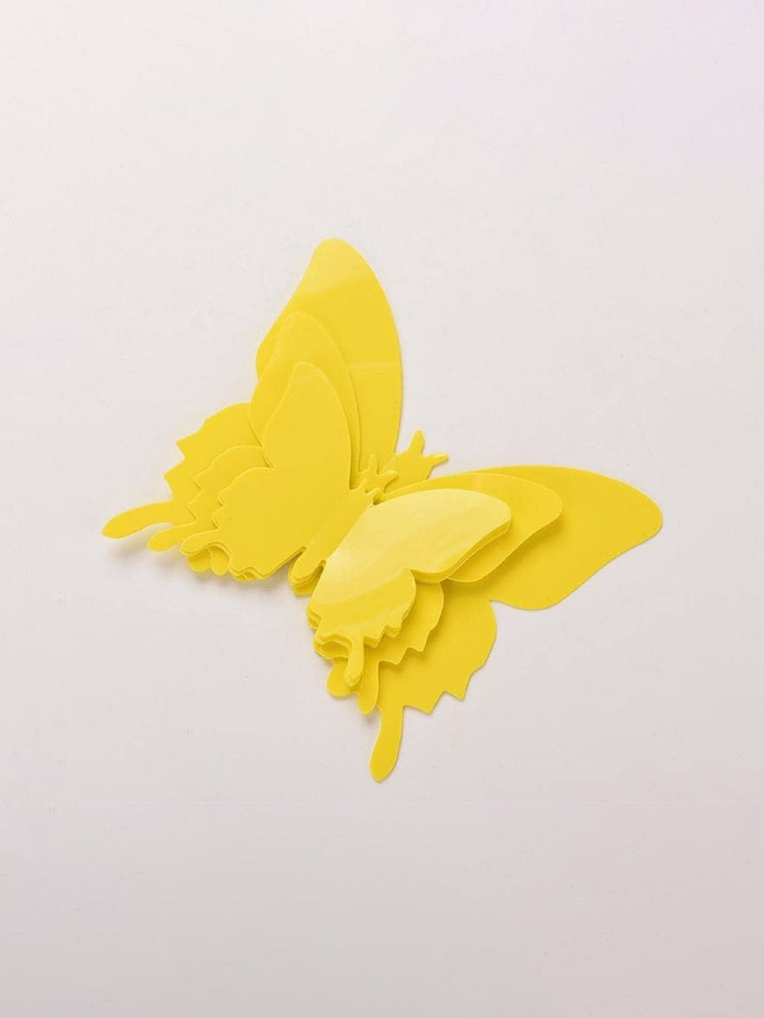Jaamso Royals Yellow 3D Butterflies Wall Sticker