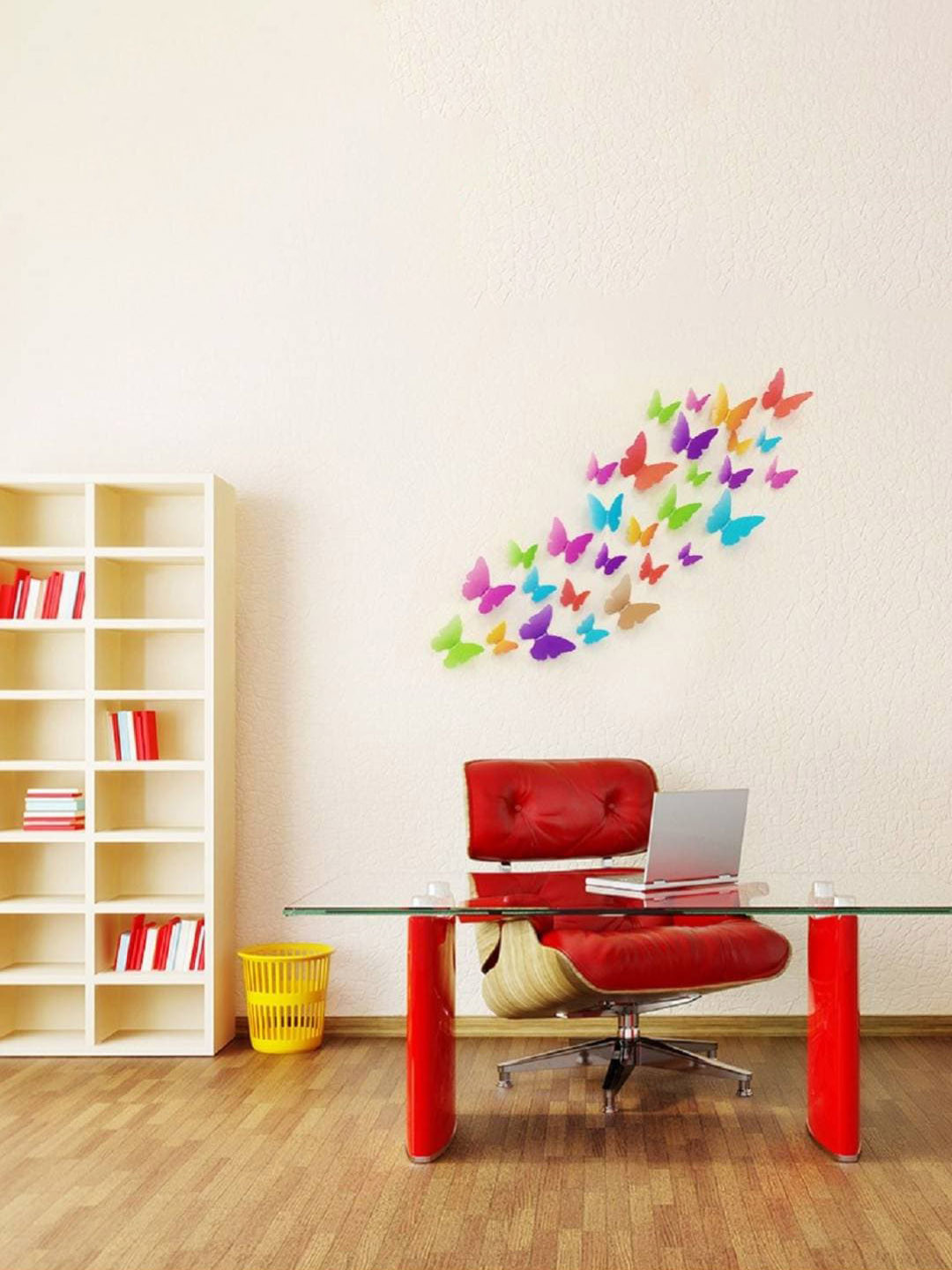 Jaamso Royals Purple & Green 3D Butterfly Wall Sticker