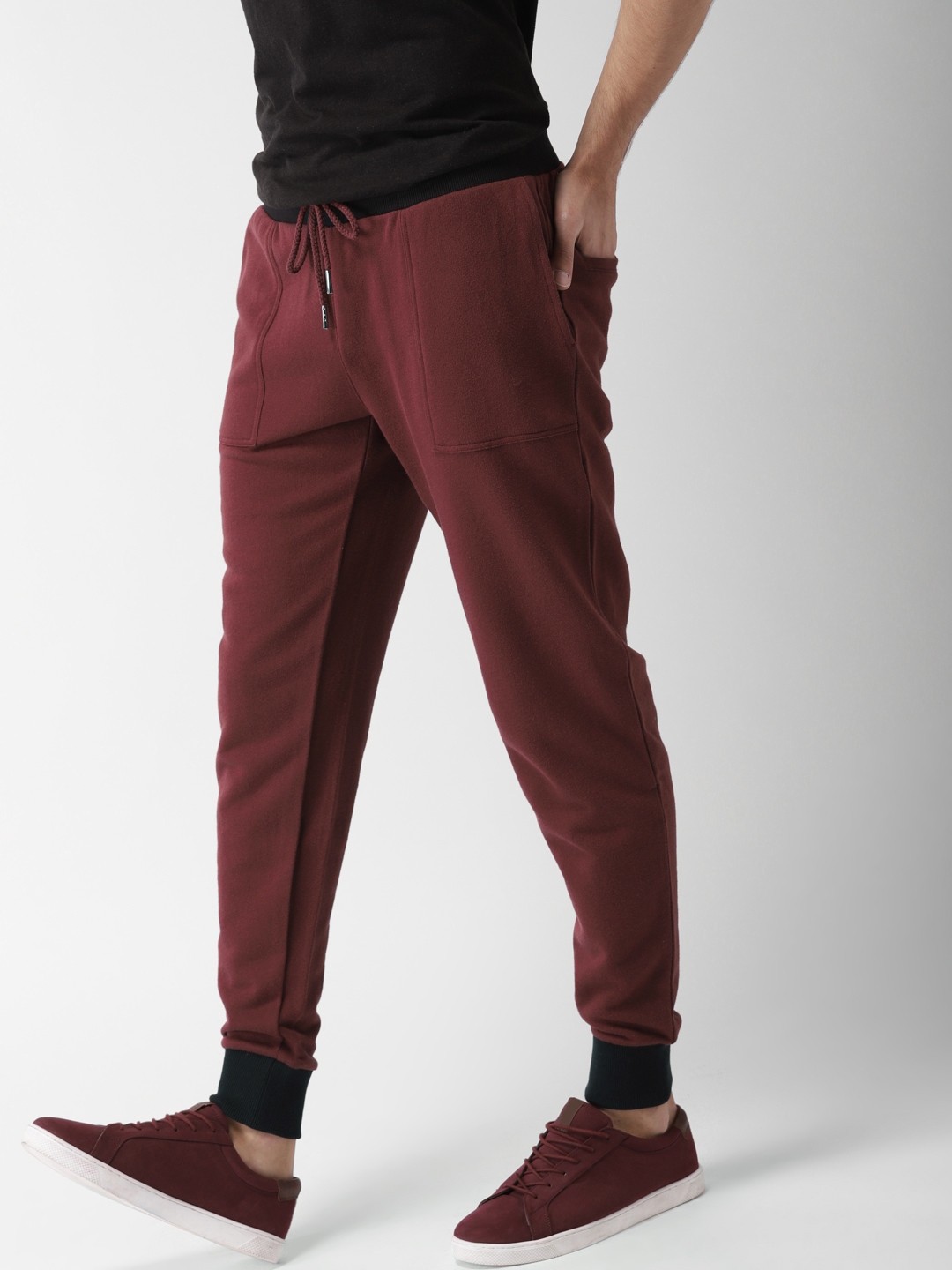 maroon joggers