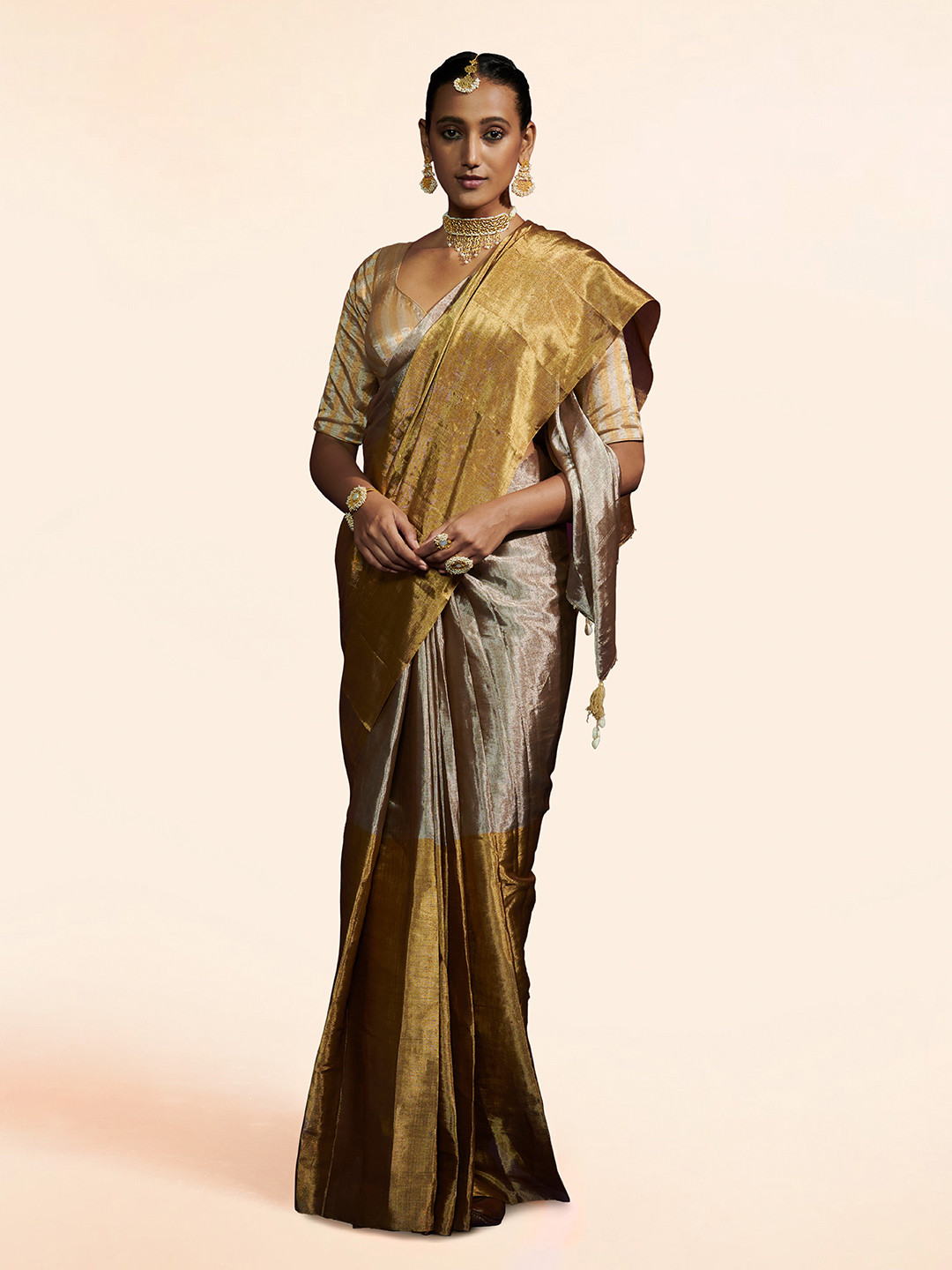 Dressfolk Zari Tissue Saree