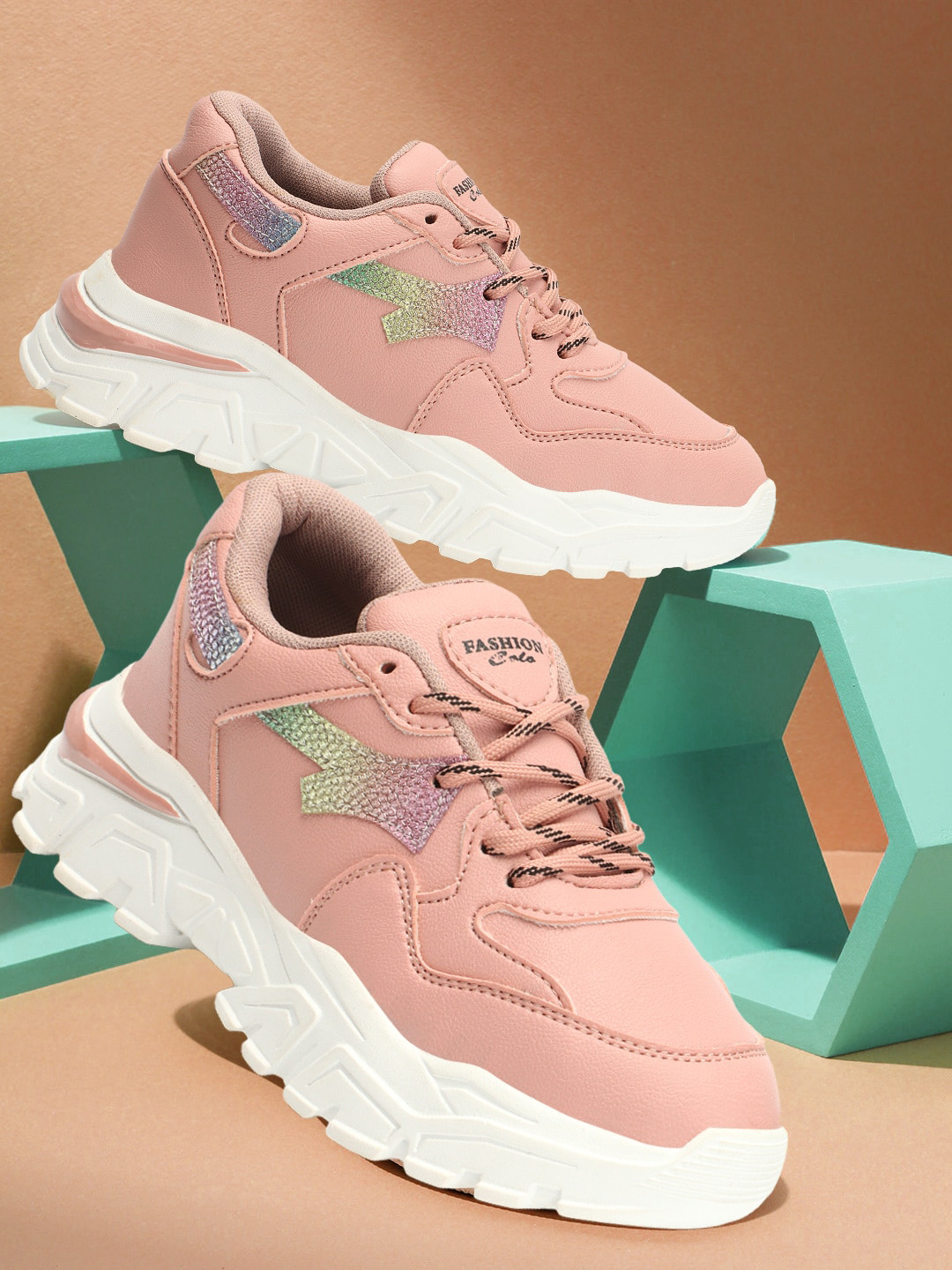 Colo Women Textured Comfort Insole Sneakers