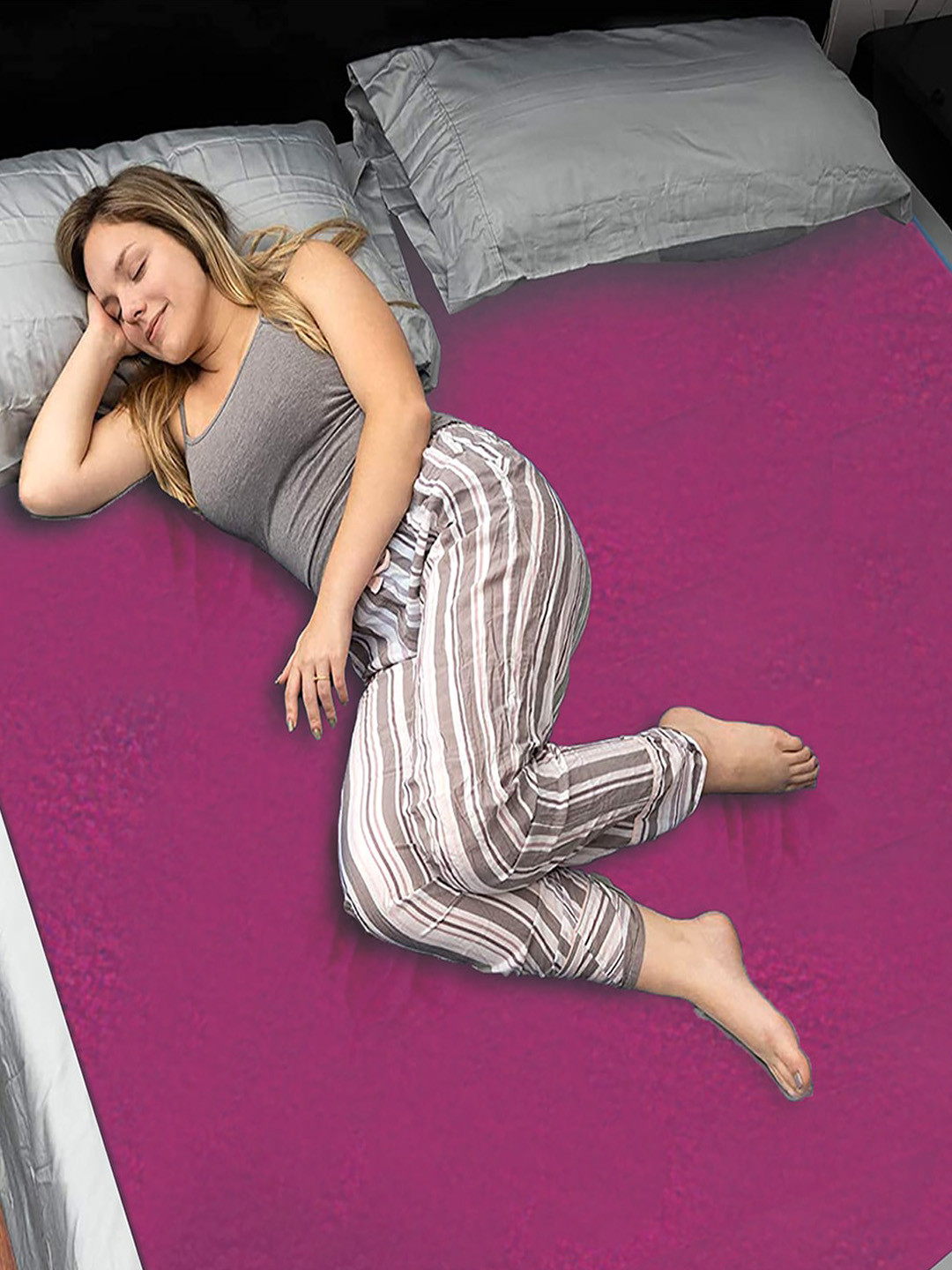 BeyBee Kids Pink Cotton Waterproof Queen Size Mattress Protector