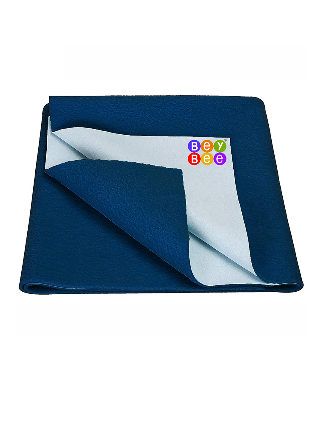 BeyBee Kids Blue Cotton Breathable Reusable Mattress Protector