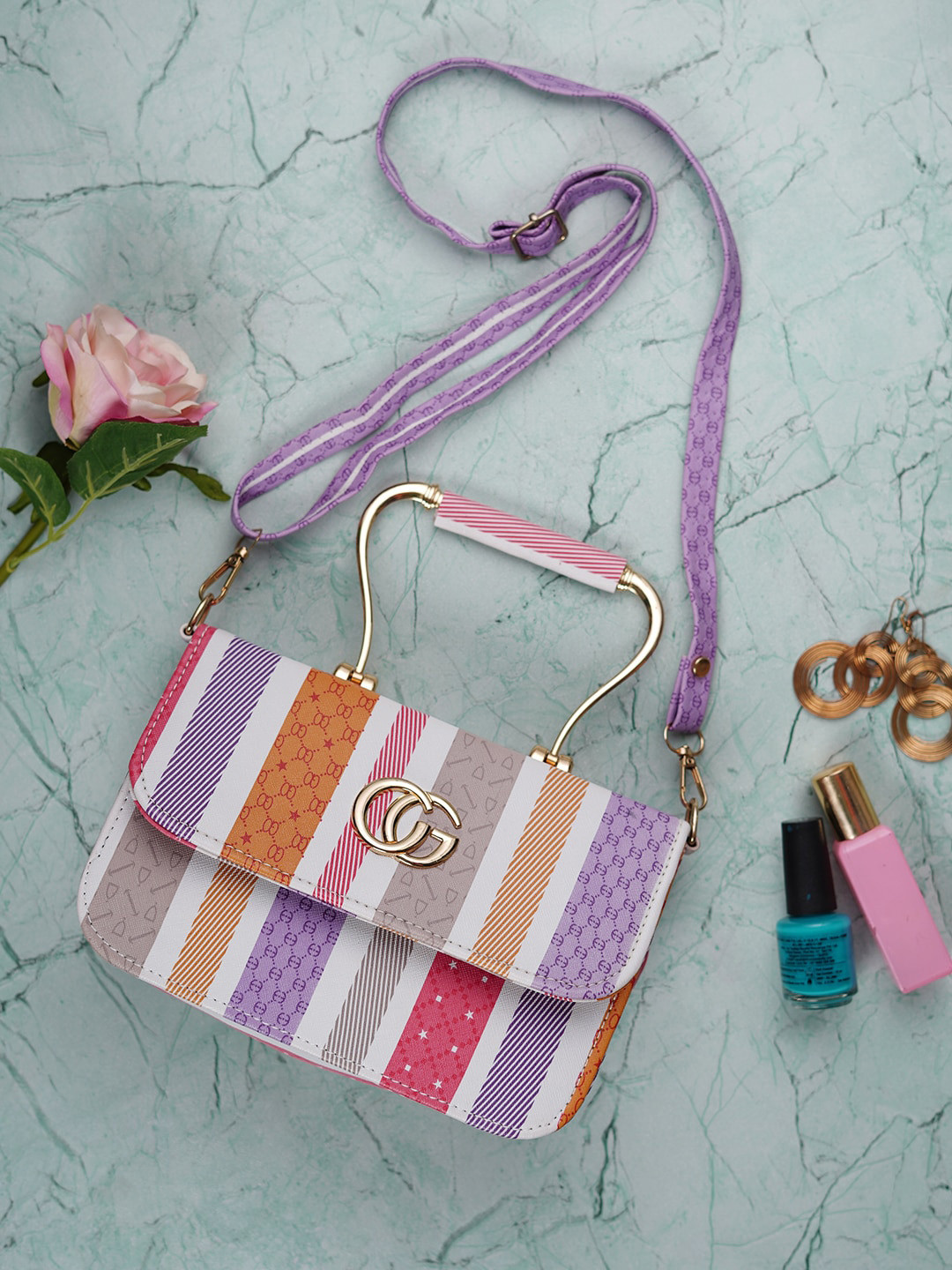 CDI Printed Structured Sling Bag