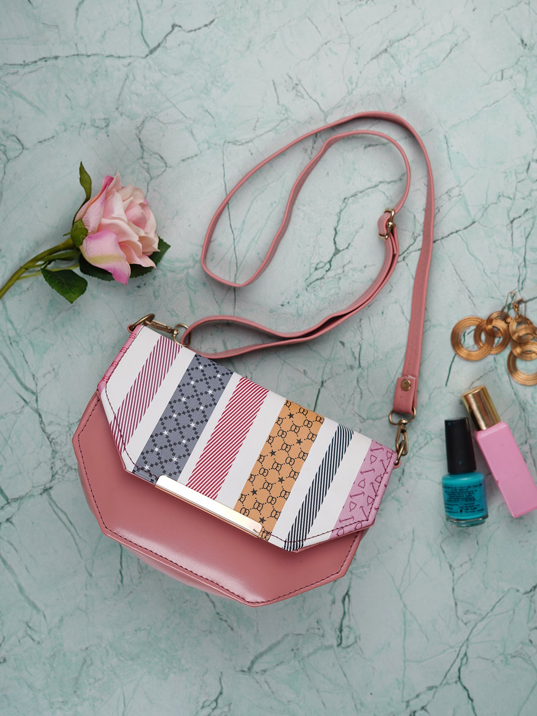 CDI Printed Structured Sling Bag