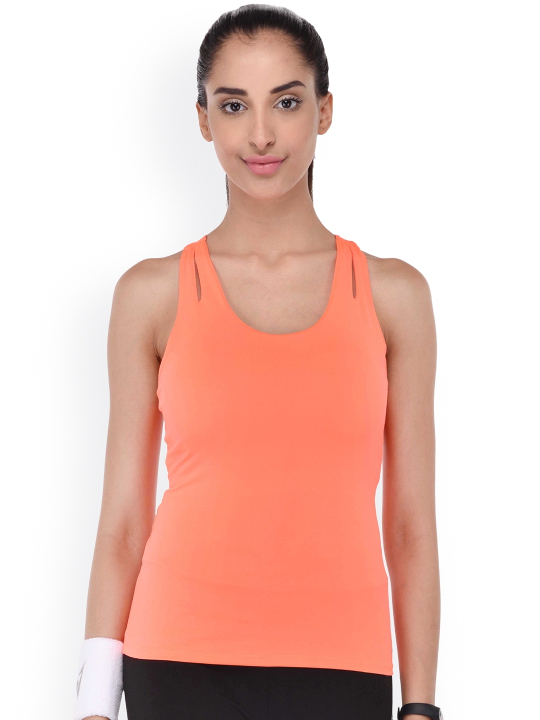 Buy Active Soul Women Orange Solid Padded Tank Top - Tops for Women 2463981