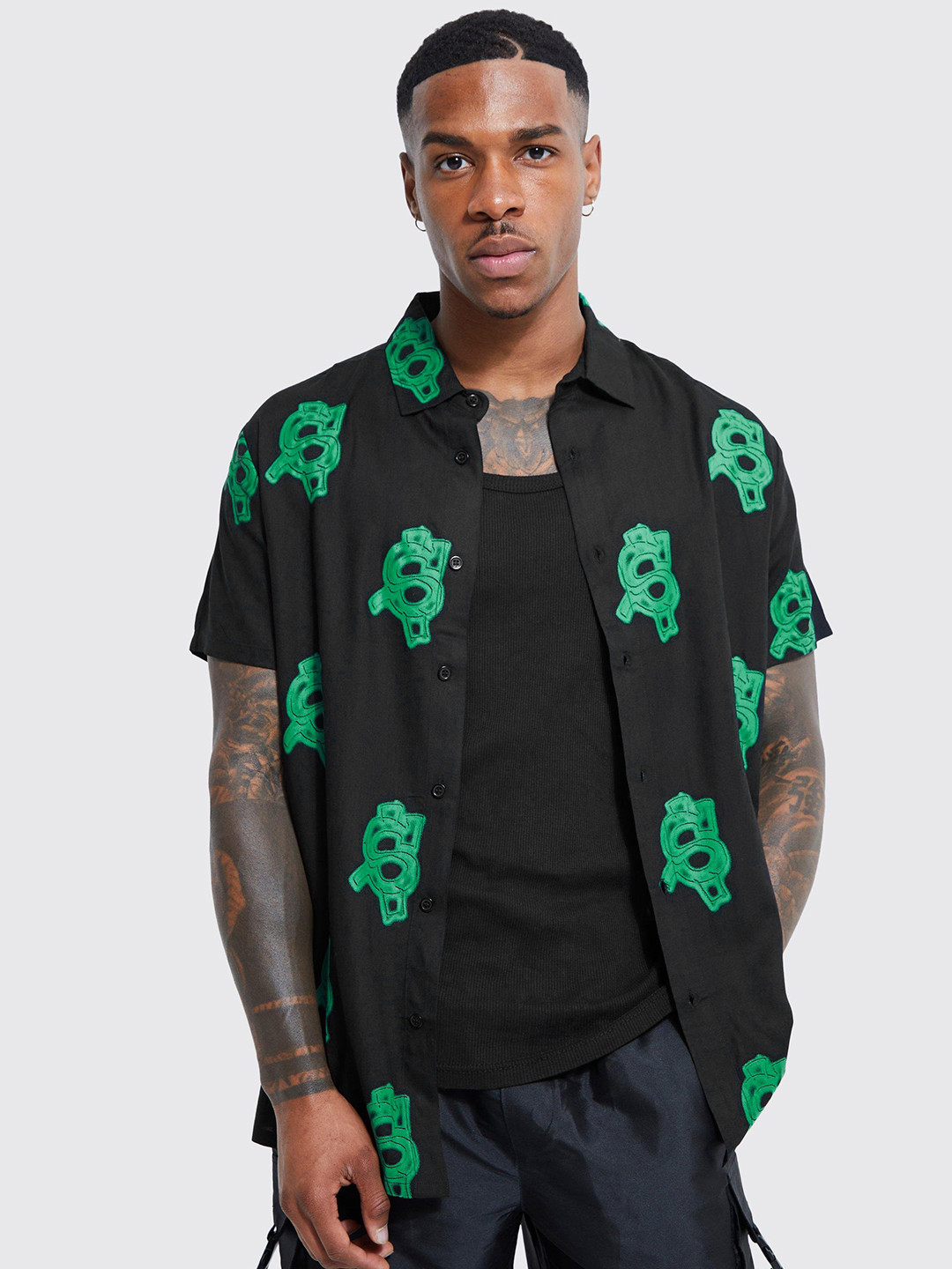 boohooMAN Short Sleeve Printed Casual Shirt