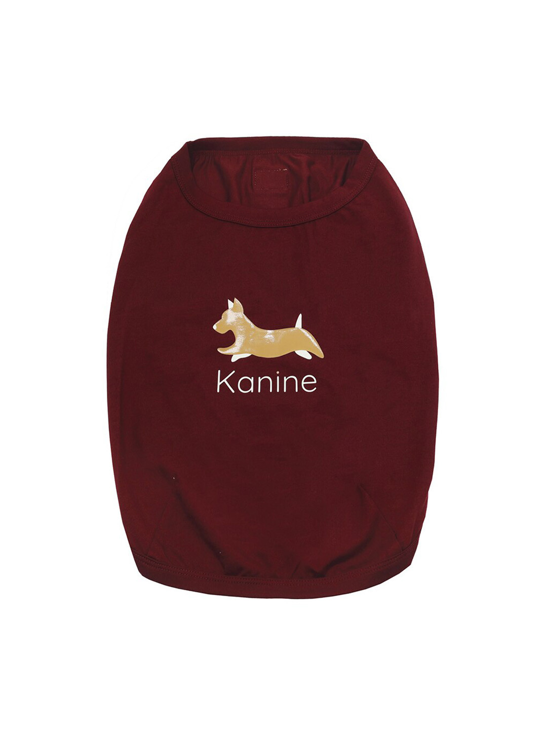 Kanine Collection Burgundy Printed Cotton Dog T-shirt
