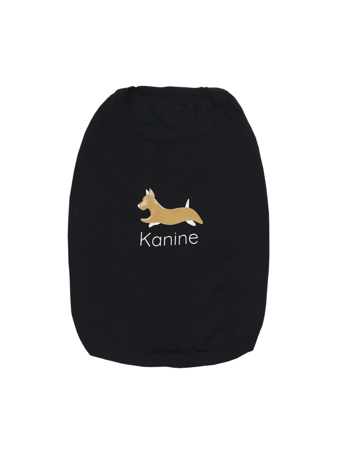 Kanine Collection Black Printed Cotton Dog T-shirt