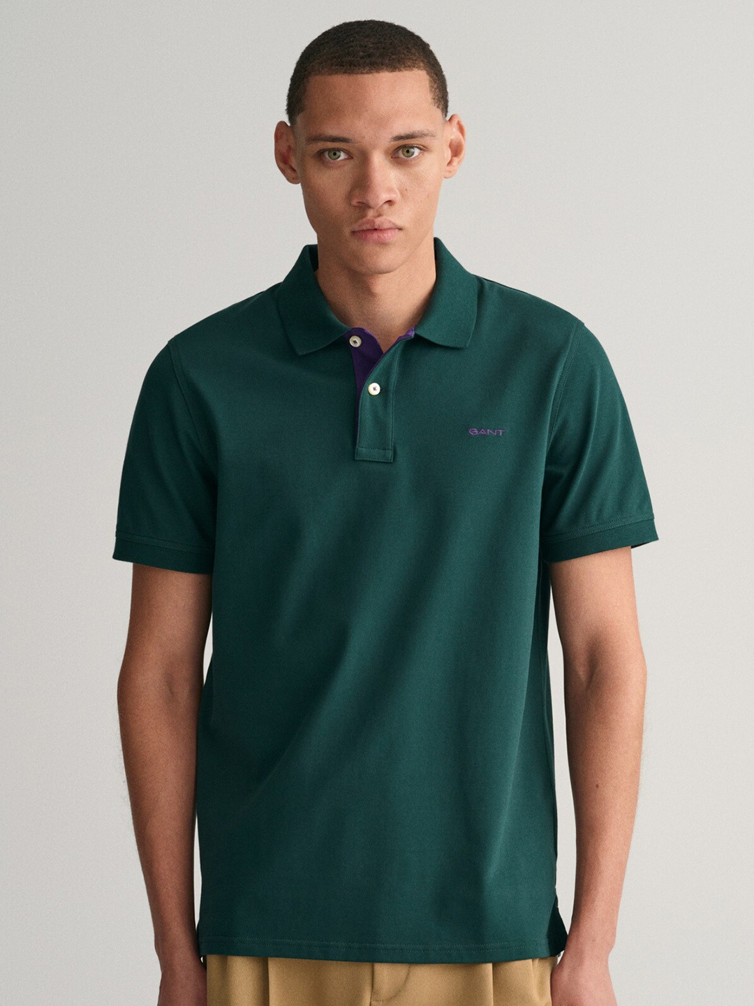 GANT Polo Collar Knitted Pure Cotton T-shirt