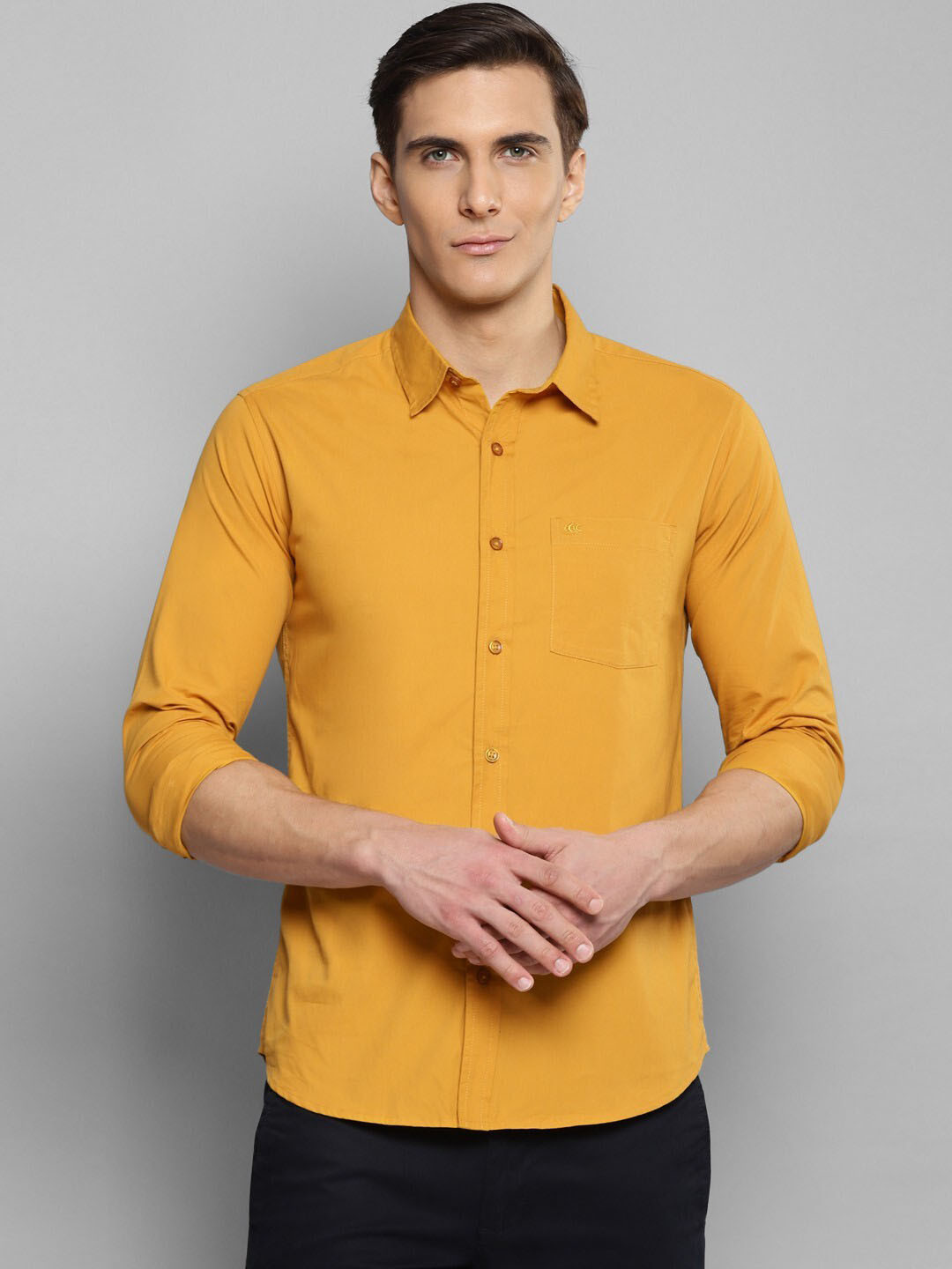 Bought First Spread Collar Classic Casual Shirt