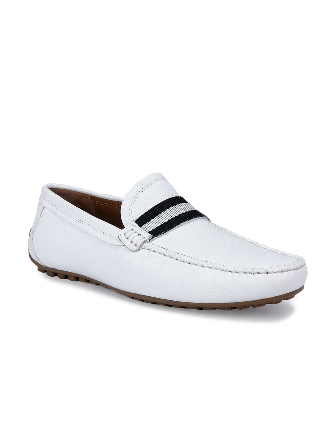 ROSSO BRUNELLO Men Leather Formal Slip-Ons Loafers