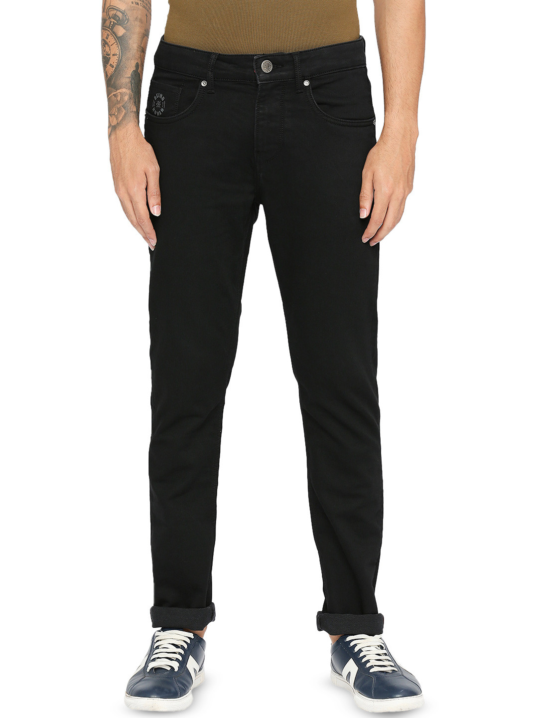 Being Human Men Slim Fit Mid-Rise Dark Shade Clean Look Jeans