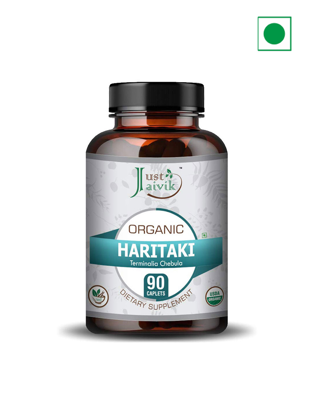 Just Jaivik Organic Haritaki Tablets - 90Nos
