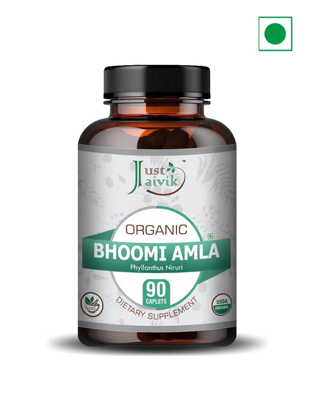 Just Jaivik Organic Bhoomi Amla Tablets - 90 Tablets