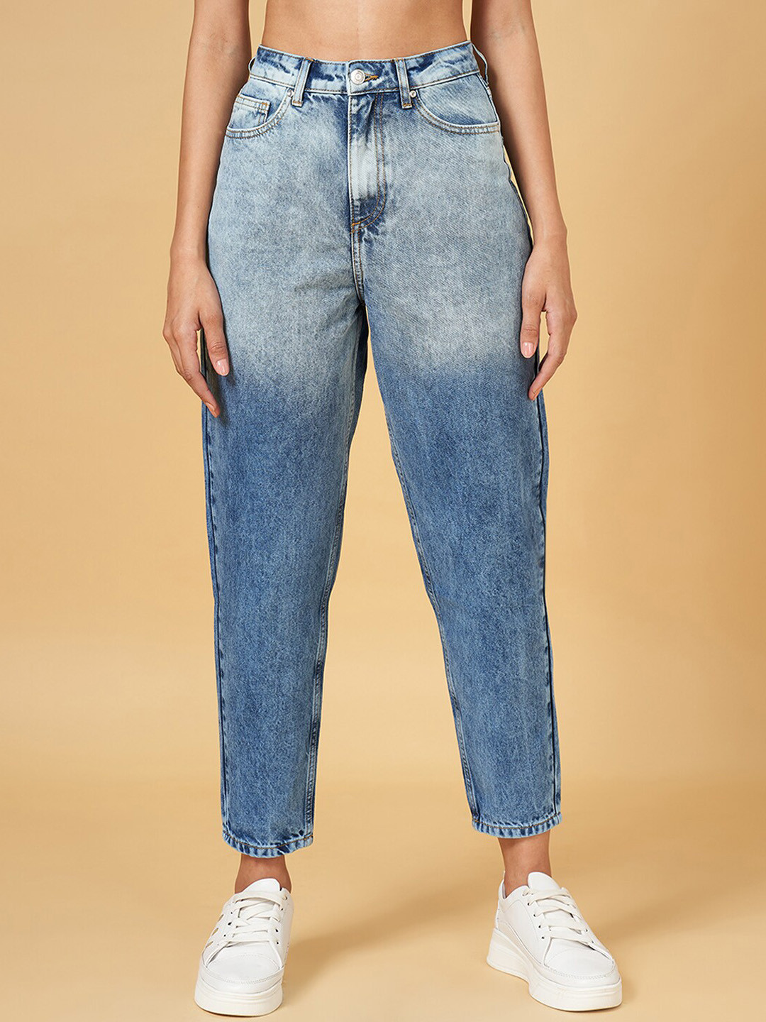 People Women Heavy Fade Jeans - Slouchy Fit