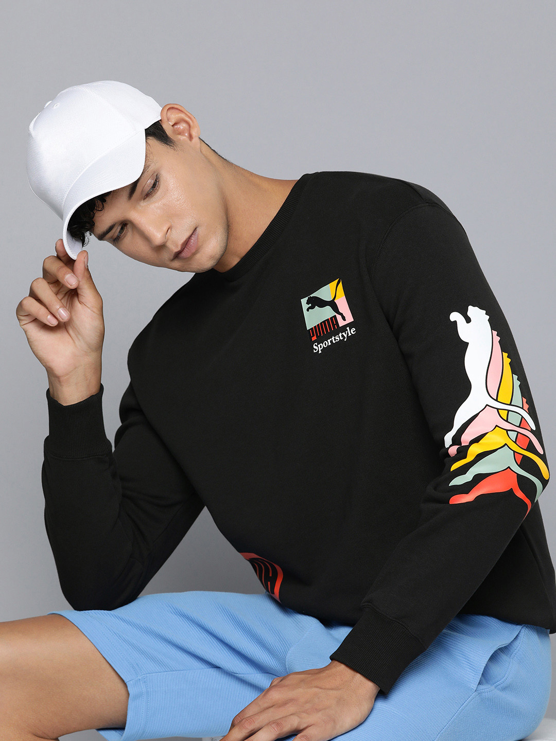 Puma Classics Brand Love Printed Pure Cotton Sweatshirt