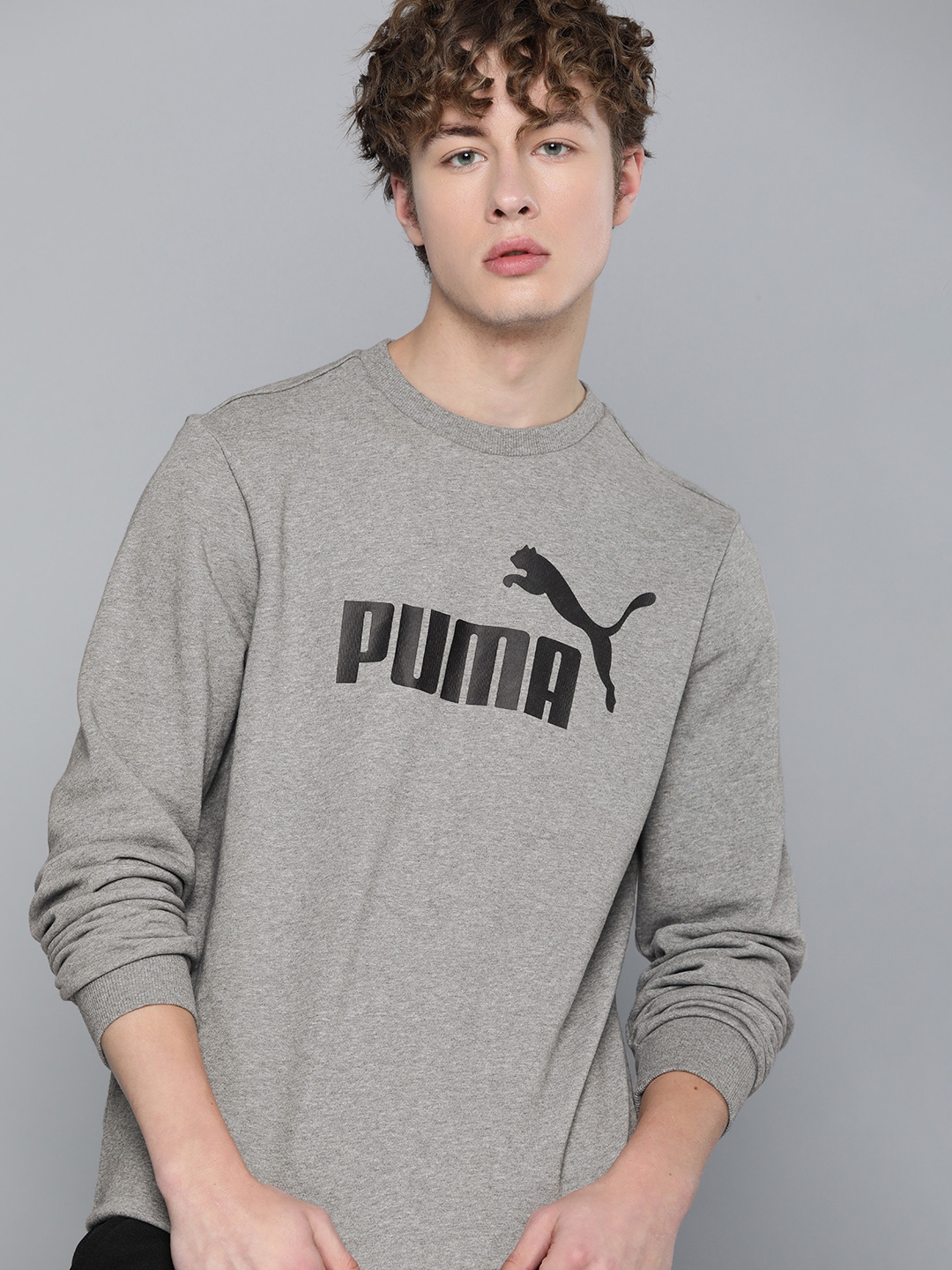 Buy Puma Brand Logo Printed Round Neck Full Sleeves Sweatshirt Sweatshirts for Men 24652780 Myntra