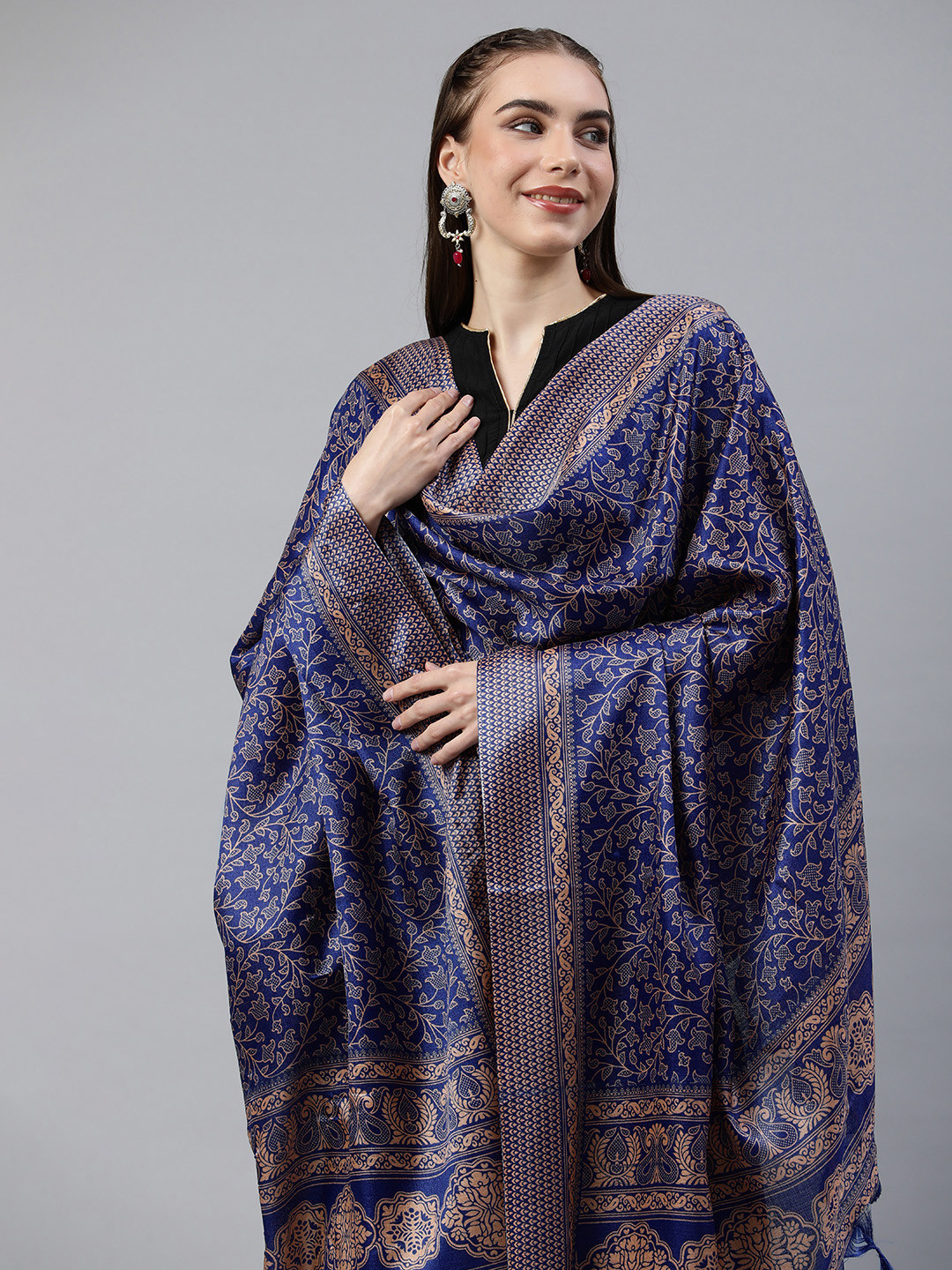 Rani Saahiba Ethnic Motifs Printed Kalamkari Dupatta