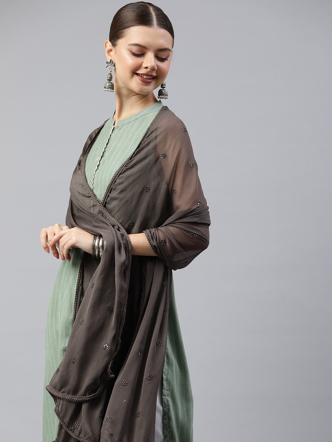 Rani Saahiba Embroidered Dupatta with Sequinned Detail