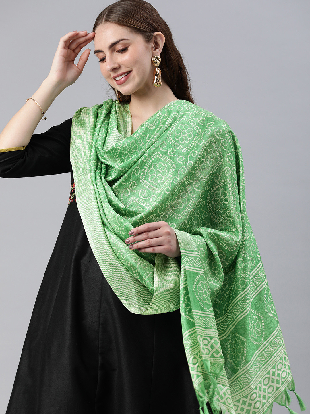Rani Saahiba Bandhani Printed Dupatta
