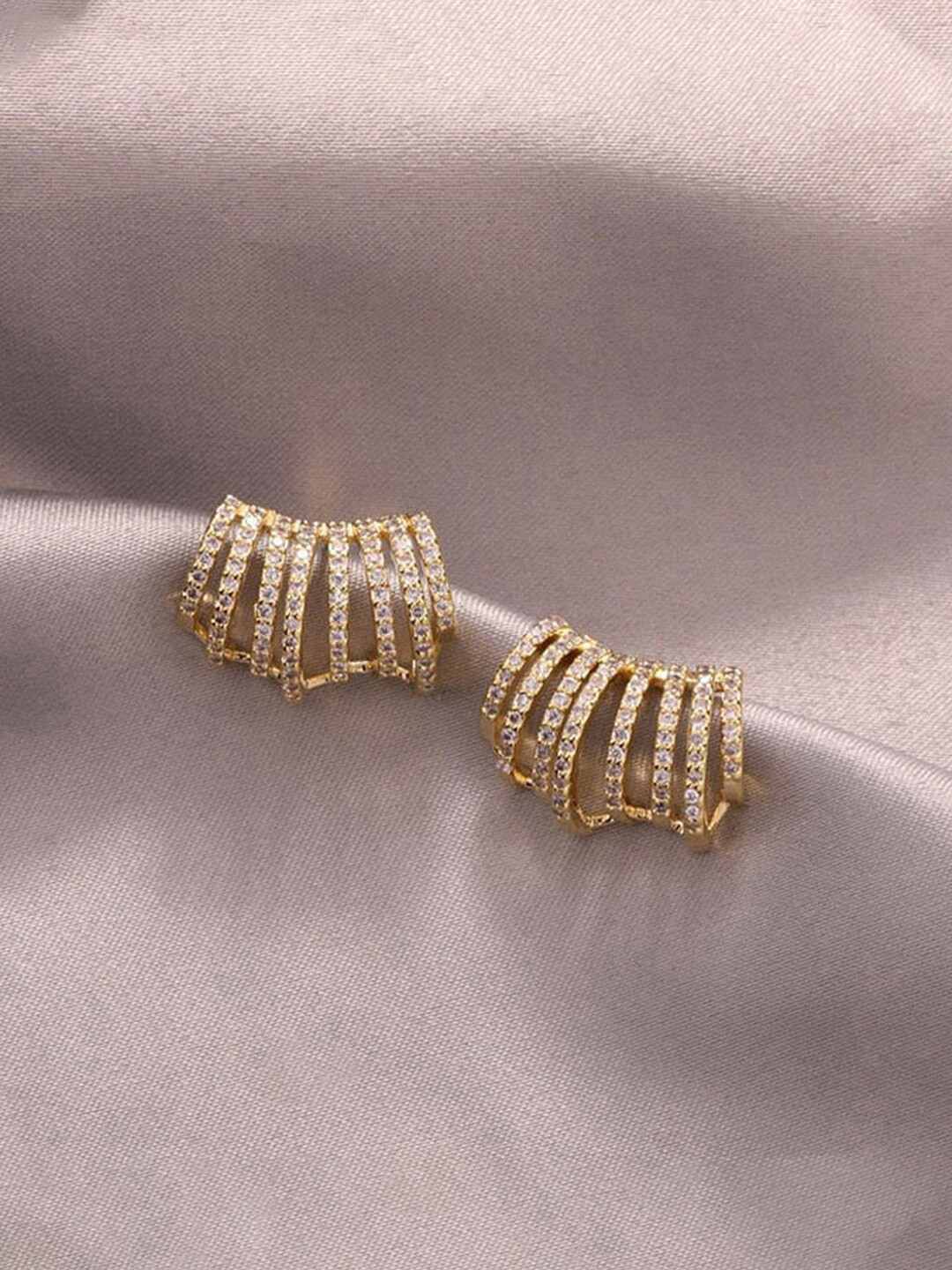 Jewels Galaxy Gold-Plated Contemporary Ear Cuff  Earrings